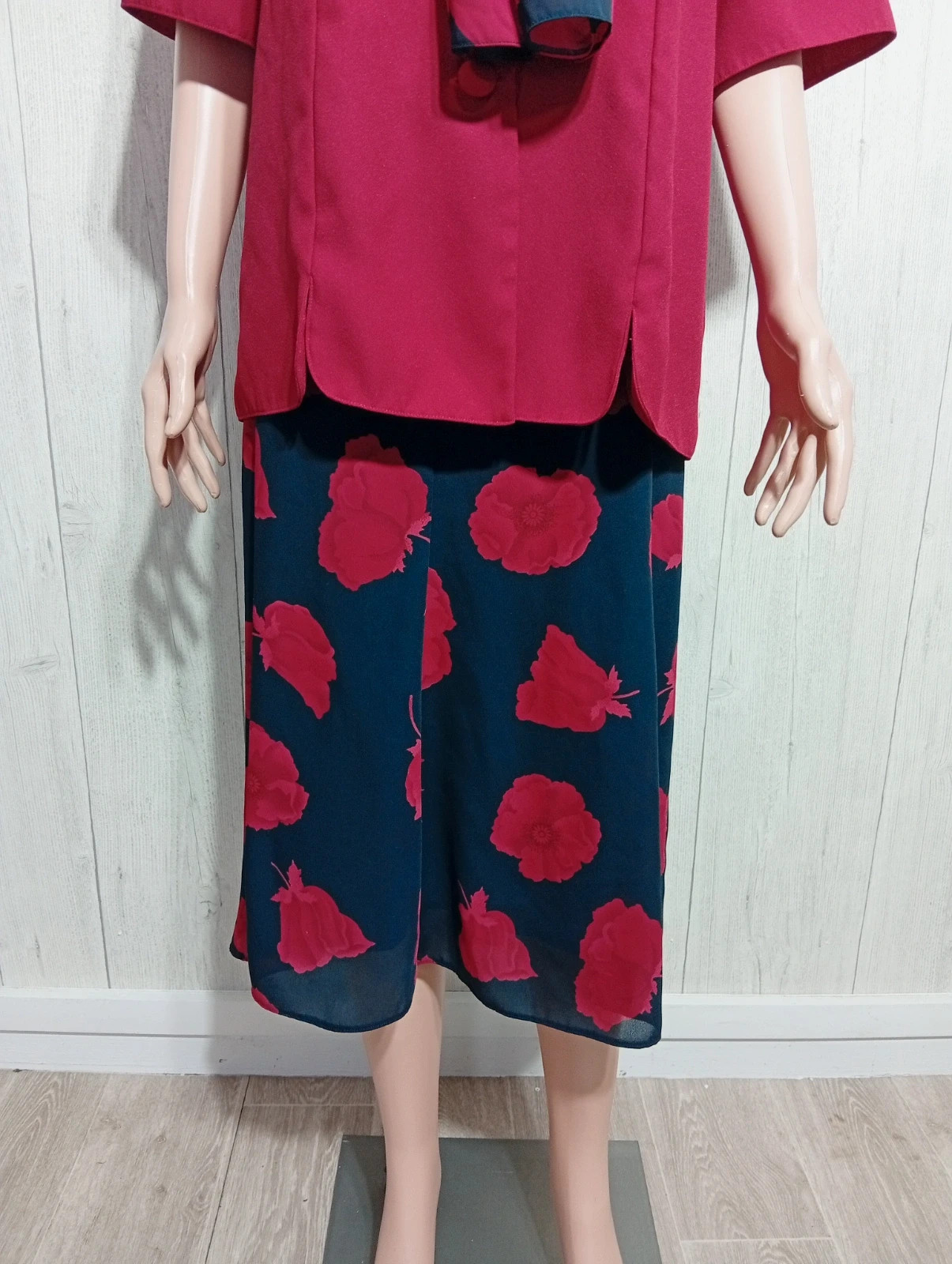 Ensemble tailleur femme - Taille 46 - Canda - couleur rouge et noir – Canda – taille XXXL / 46 / 18 3
