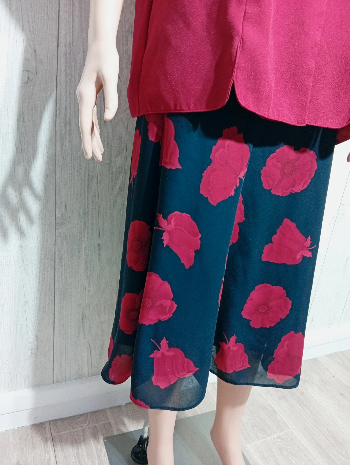 Ensemble tailleur femme - Taille 46 - Canda - couleur rouge et noir – Canda – taille XXXL / 46 / 18 5