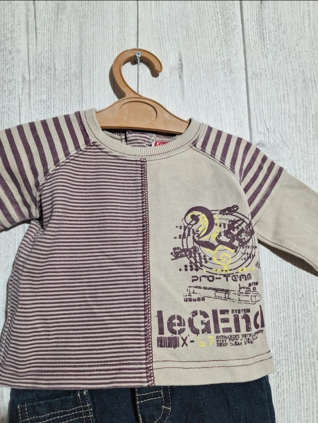 Ensemble 2 pièces garcon - Taille 6 mois- Kitiwatt - couleur marine et beige – Kitiwatt – taille 6-9 mois / 68 cm 2