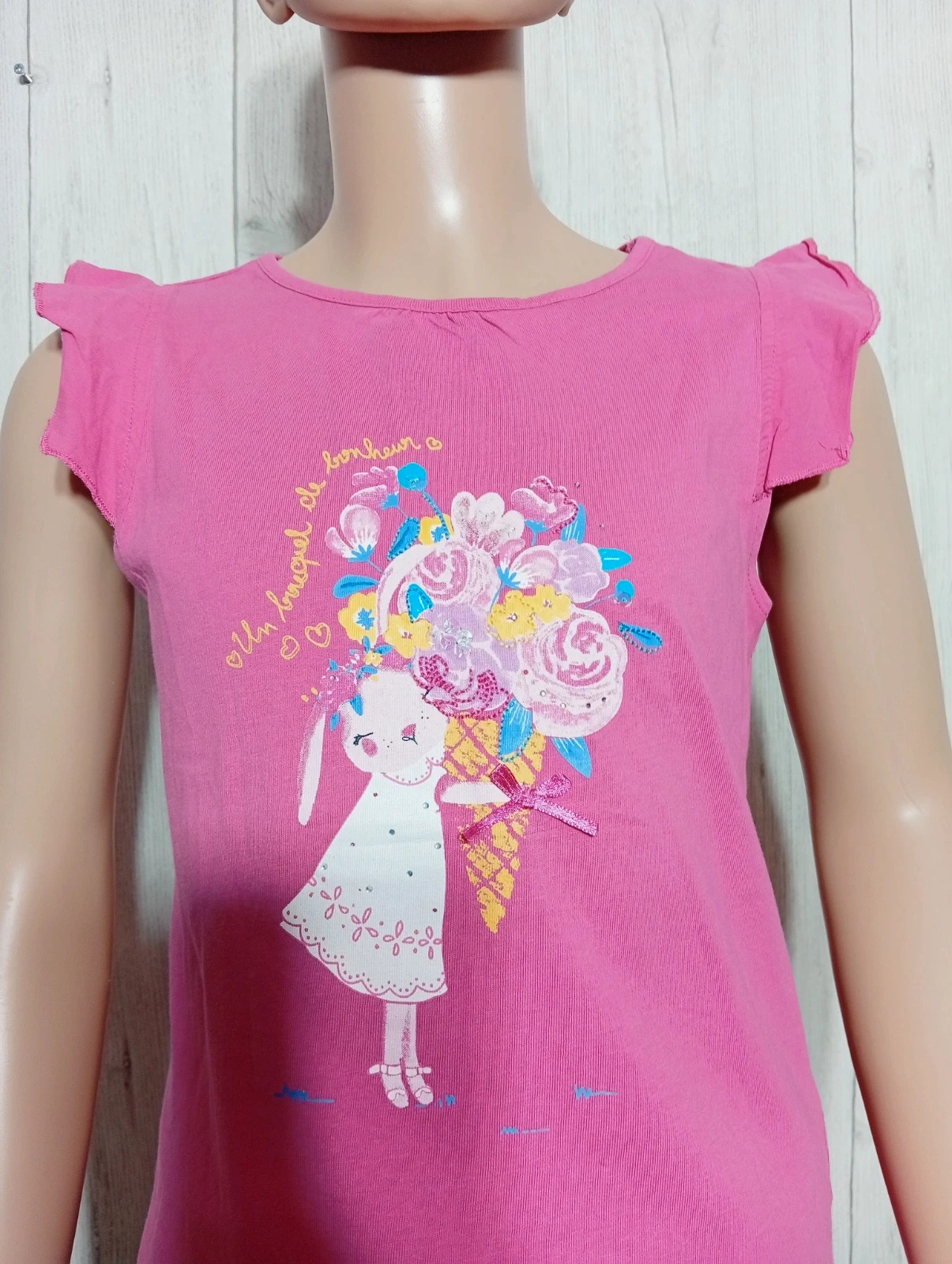 T-shirt fille - Taille 9 ans ( 134 cm ) - Sergent Major - couleur fushia – Sergent Major – taille 9 ans / 134 cm 2