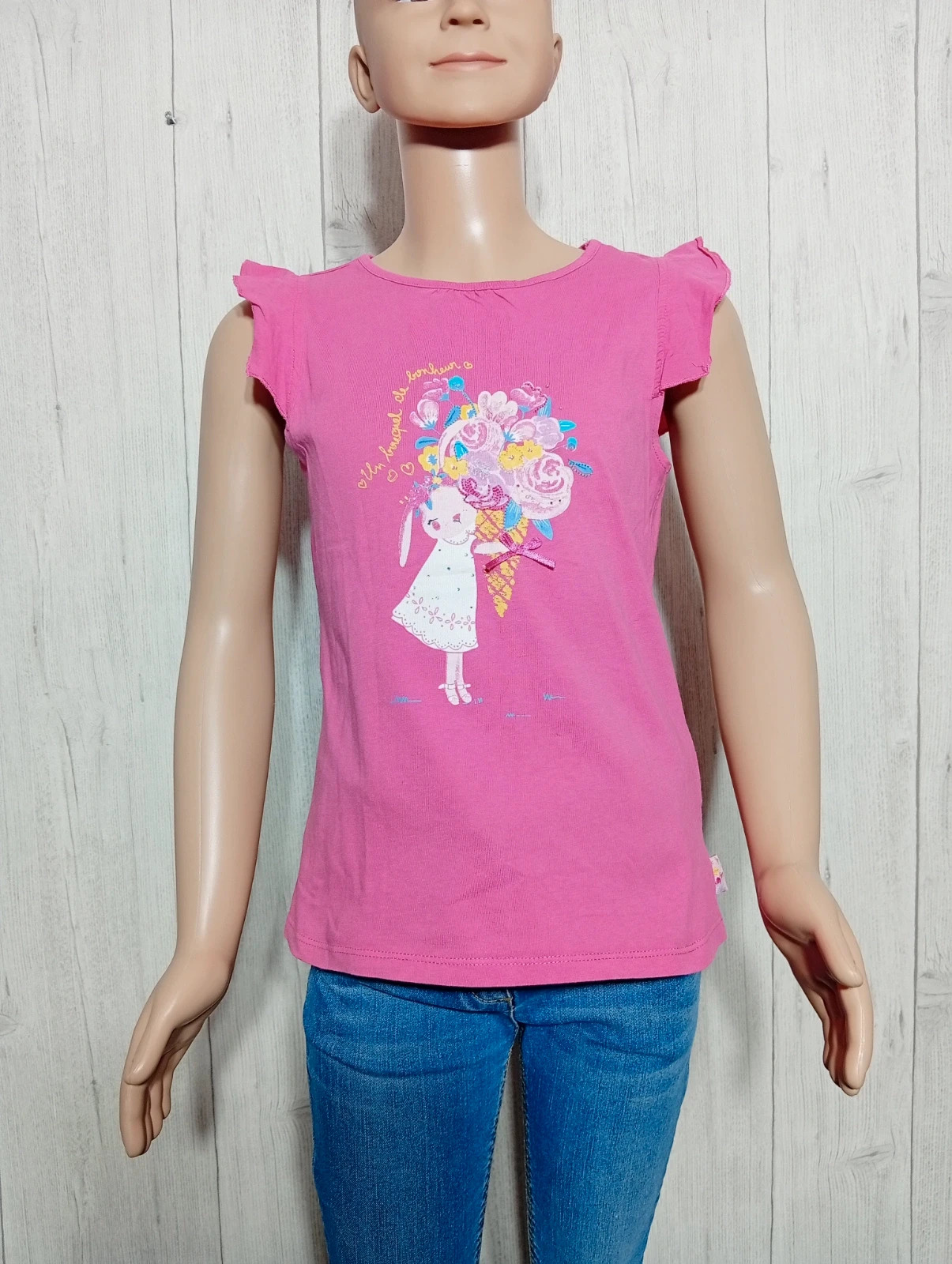 T-shirt fille - Taille 9 ans ( 134 cm ) - Sergent Major - couleur fushia