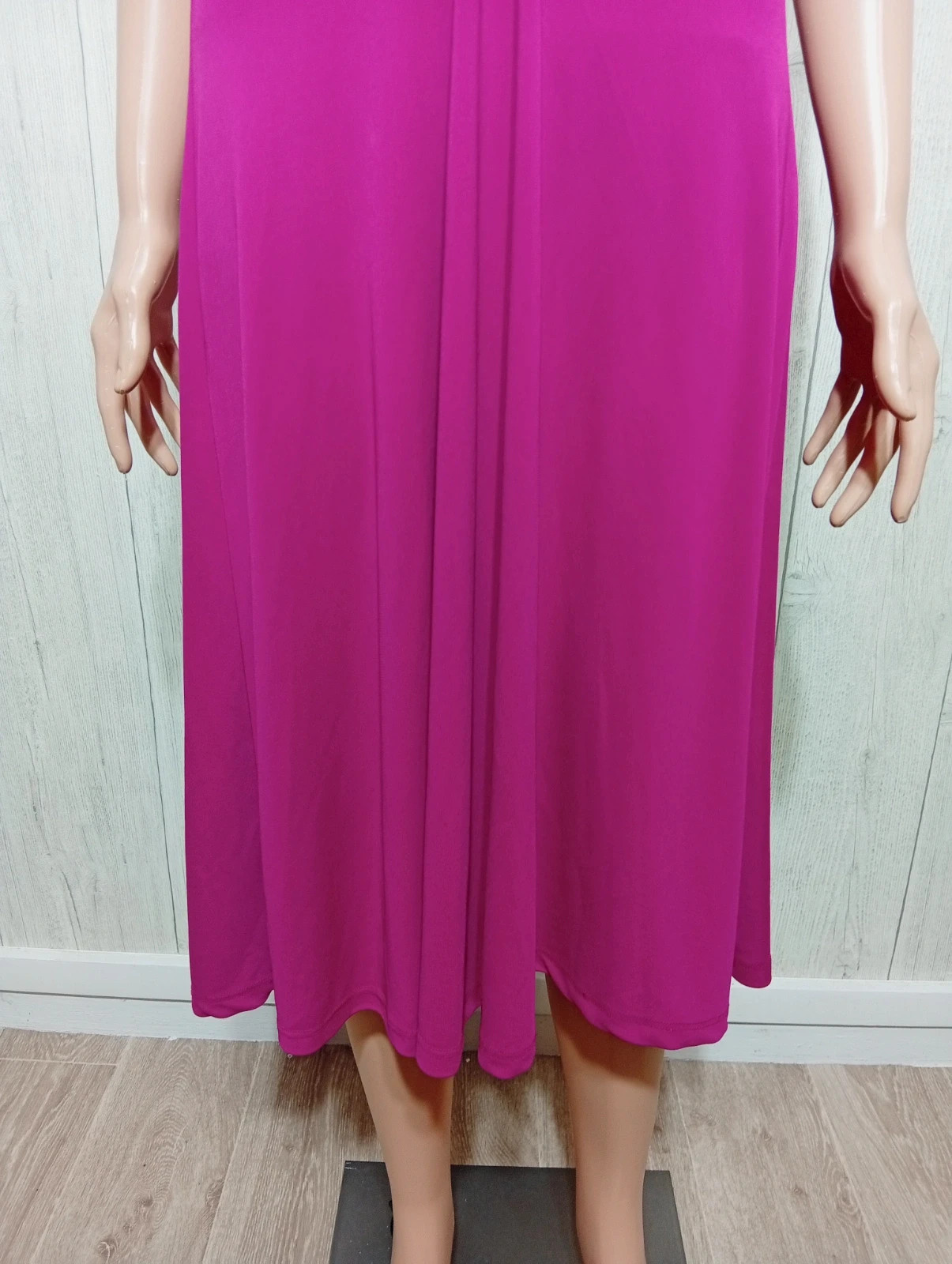 Robe longue femme - Taille XL/42 - H&M - couleur fushia – H&M – taille XL / 42 / 14 3