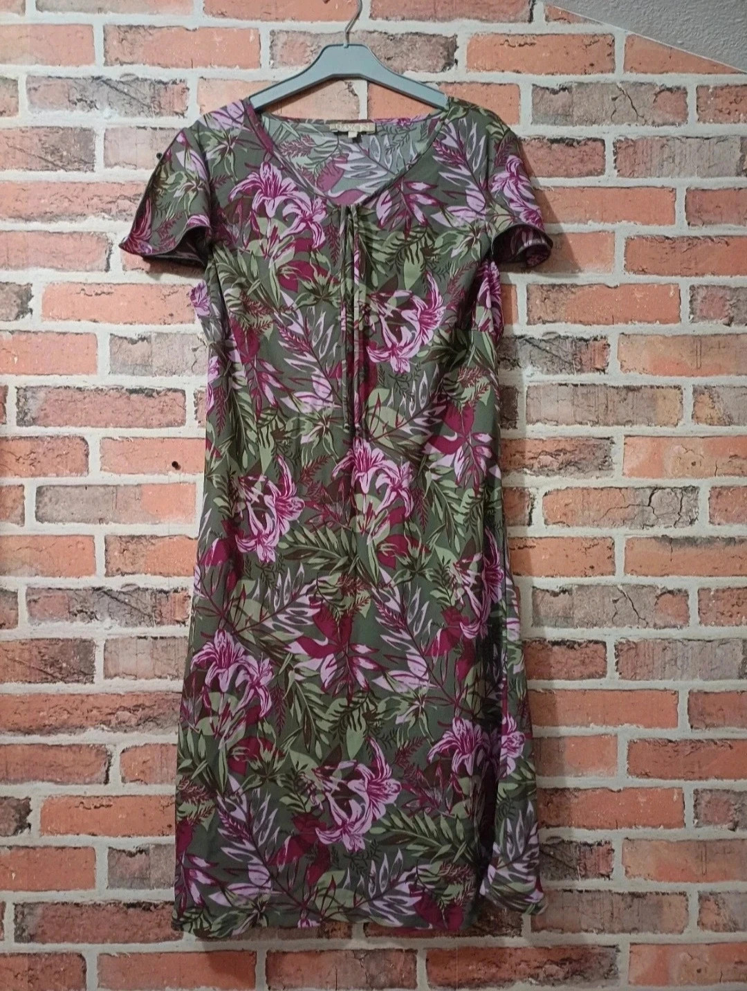 Robe femme - Taille XXXL/46 - Daxon - couleur kaki et violet