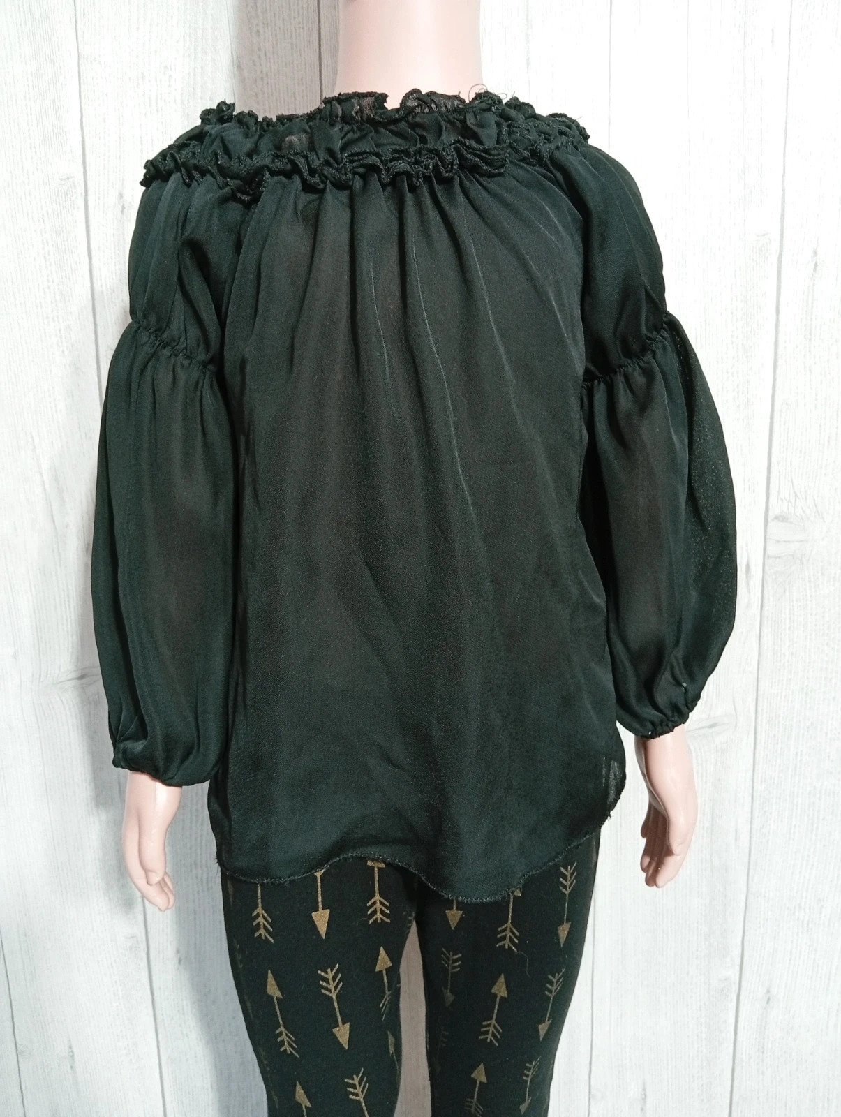 Blouse fille - Taille 7 ans (120 cm) - Rorychen - couleur noir – Rorychen – taille 7 ans / 122 cm