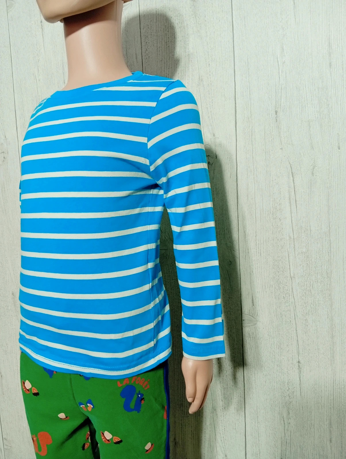 T-shirt manche longue garcon Taille 4ans ( 98/107 cm) - kiabi - bleu et blanc – Kiabi – taille 4 ans / 104 cm 5