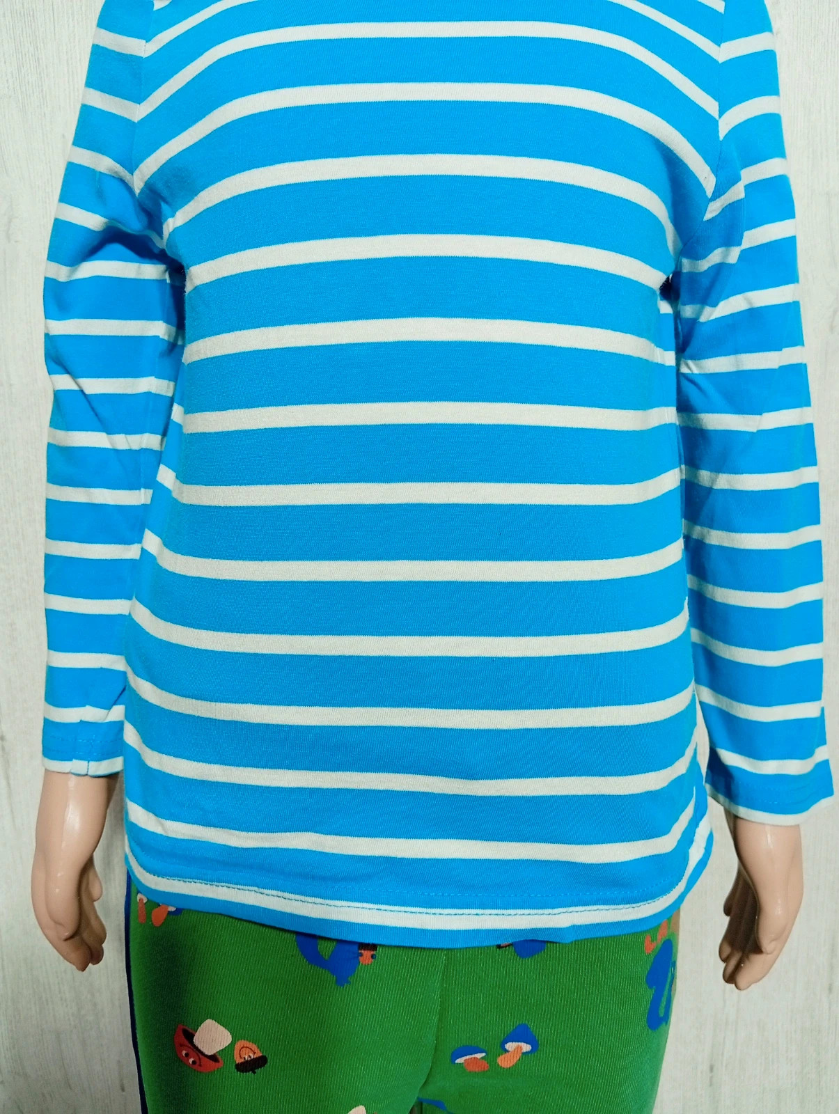 T-shirt manche longue garcon Taille 4ans ( 98/107 cm) - kiabi - bleu et blanc – Kiabi – taille 4 ans / 104 cm 3