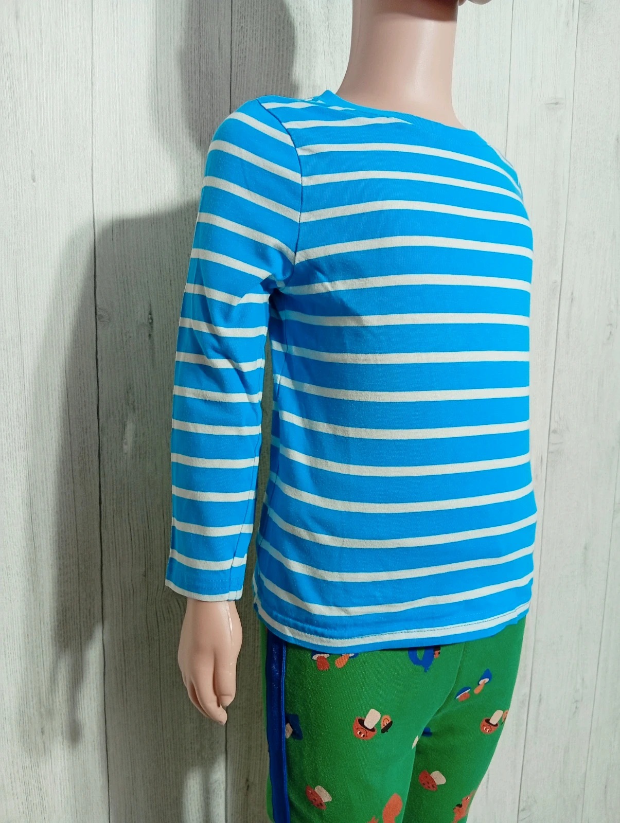 T-shirt manche longue garcon Taille 4ans ( 98/107 cm) - kiabi - bleu et blanc – Kiabi – taille 4 ans / 104 cm 4