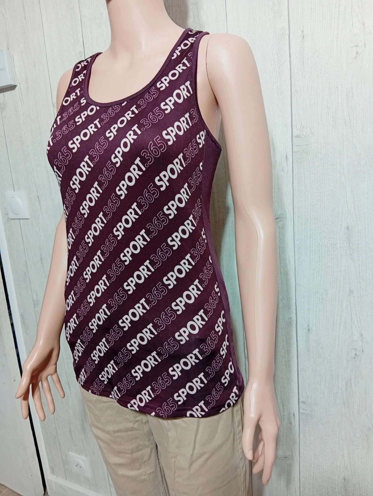 Débardeur de sport femme - Taille M/38 - Zeeman - couleur violet – Zeeman – taille M / 38 / 10 5