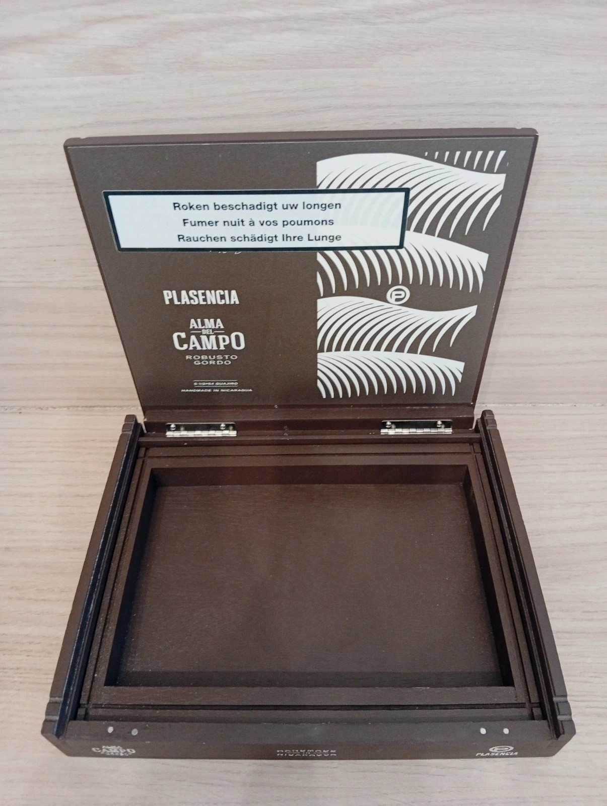 Boite a cigare vide - Plasencia - Couleur marron et argente – Plasencia 3