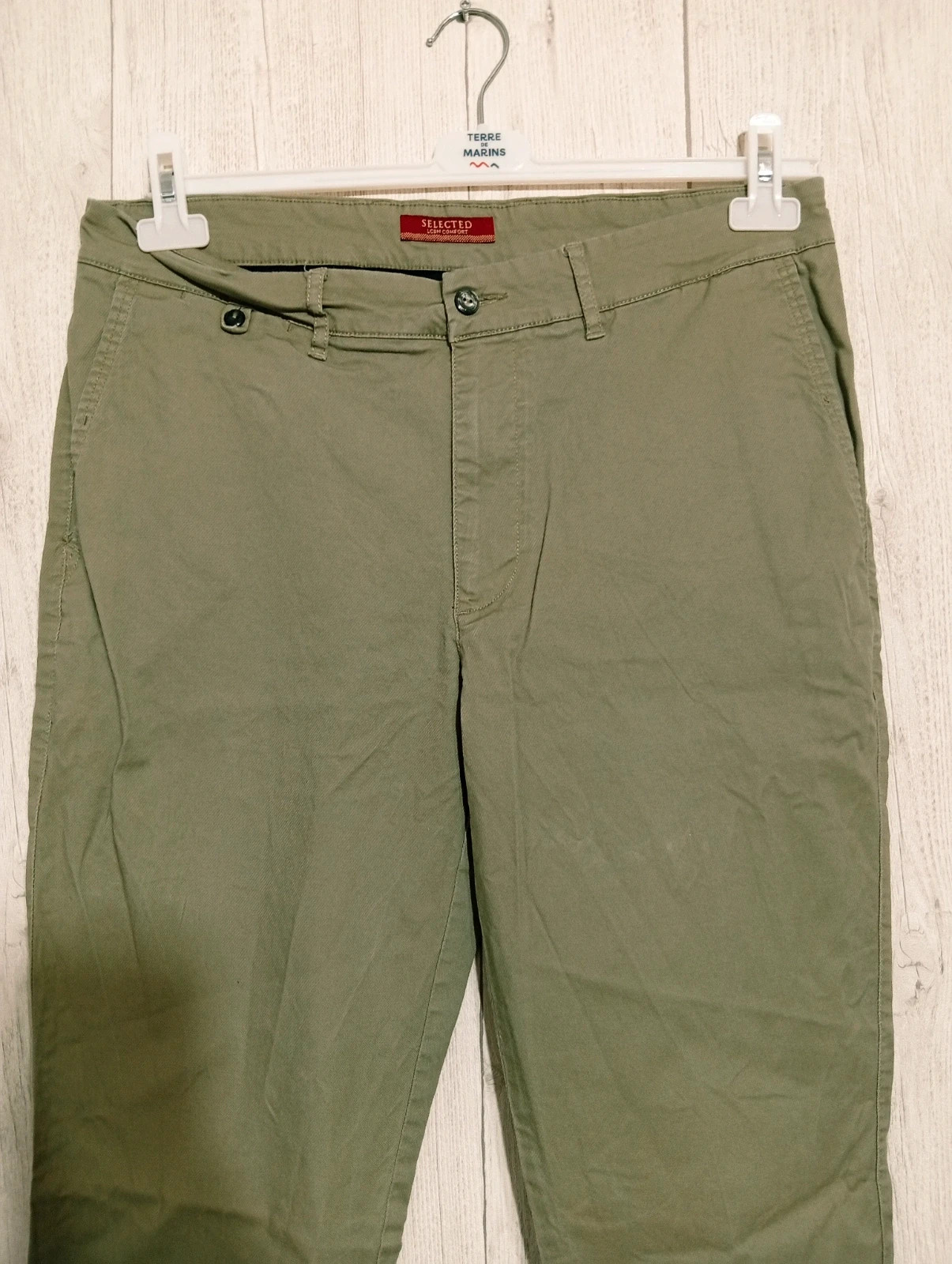 Pantalon homme - Taille 48 - Selected- couleur kaki – Selected – taille 4XL 2