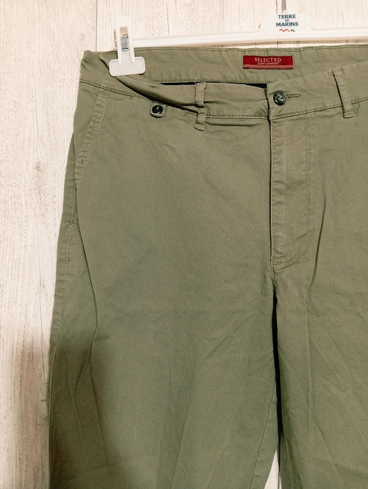 Pantalon homme - Taille 48 - Selected- couleur kaki – Selected – taille 4XL 3