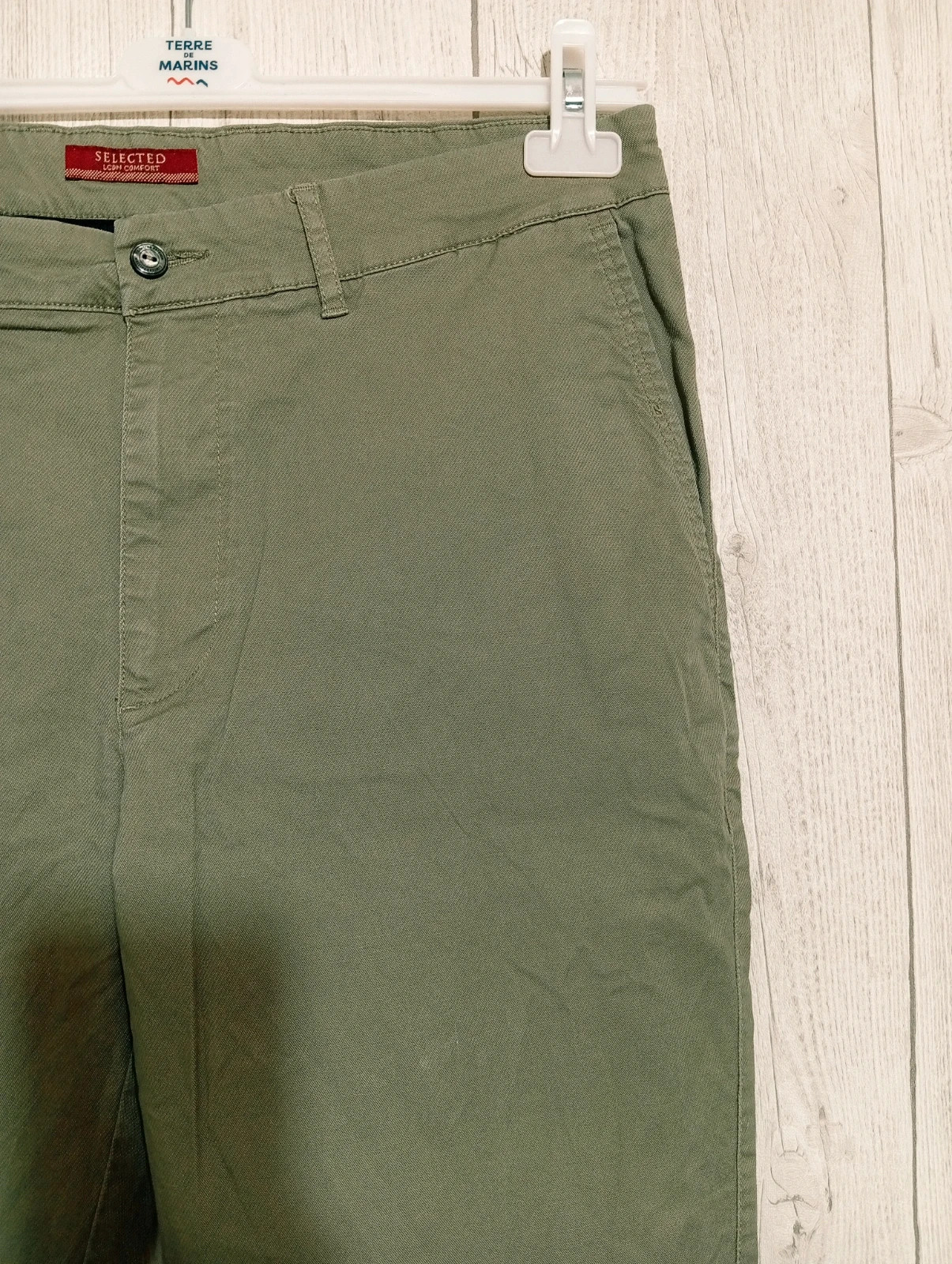 Pantalon homme - Taille 48 - Selected- couleur kaki – Selected – taille 4XL 4