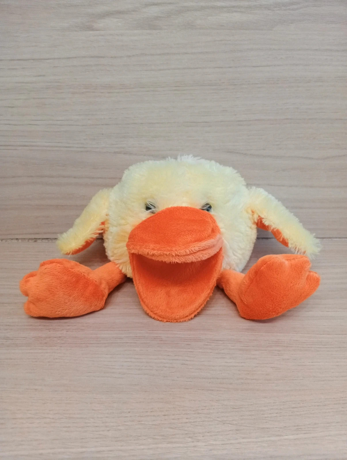 Peluche marionnette- taille 3+ - Fizzy - couleur haune et orange – Fizzy – taille Taille unique