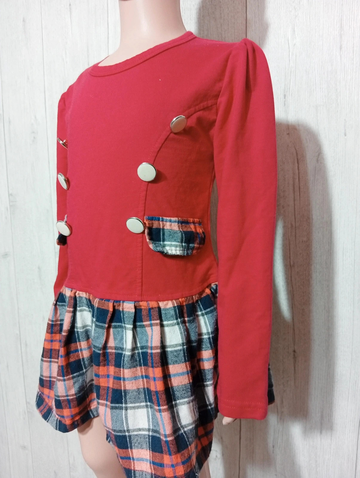Robe fille - Taille 5 ans - fashion classic - couleur rouge et multicolore – Fashion – taille 5 ans / 110 cm 5