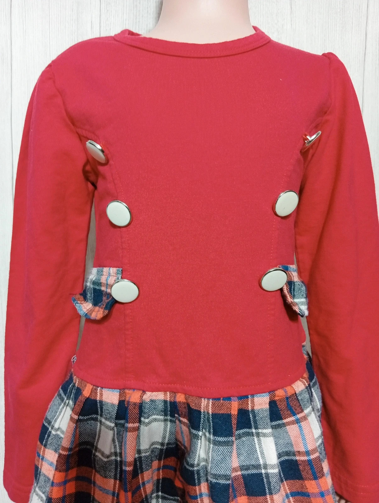 Robe fille - Taille 5 ans - fashion classic - couleur rouge et multicolore – Fashion – taille 5 ans / 110 cm 2