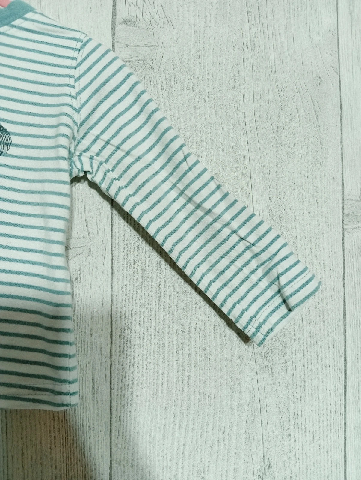 T-shirt manche longue garcon - Taille 12 mois ( 74 cm) - tape a loeil - Couleur blanc et bleu – Tape à l'œil – taille 9-12 mois / 74 cm 4