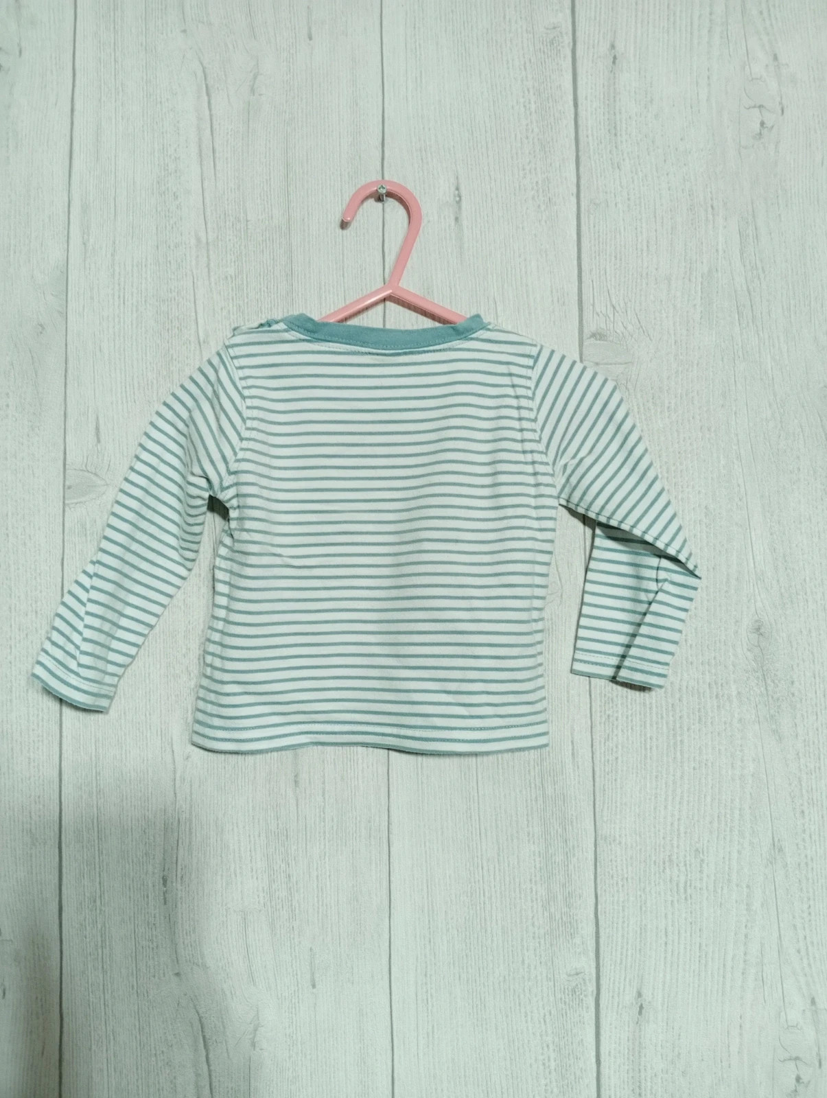 T-shirt manche longue garcon - Taille 12 mois ( 74 cm) - tape a loeil - Couleur blanc et bleu – Tape à l'œil – taille 9-12 mois / 74 cm 5