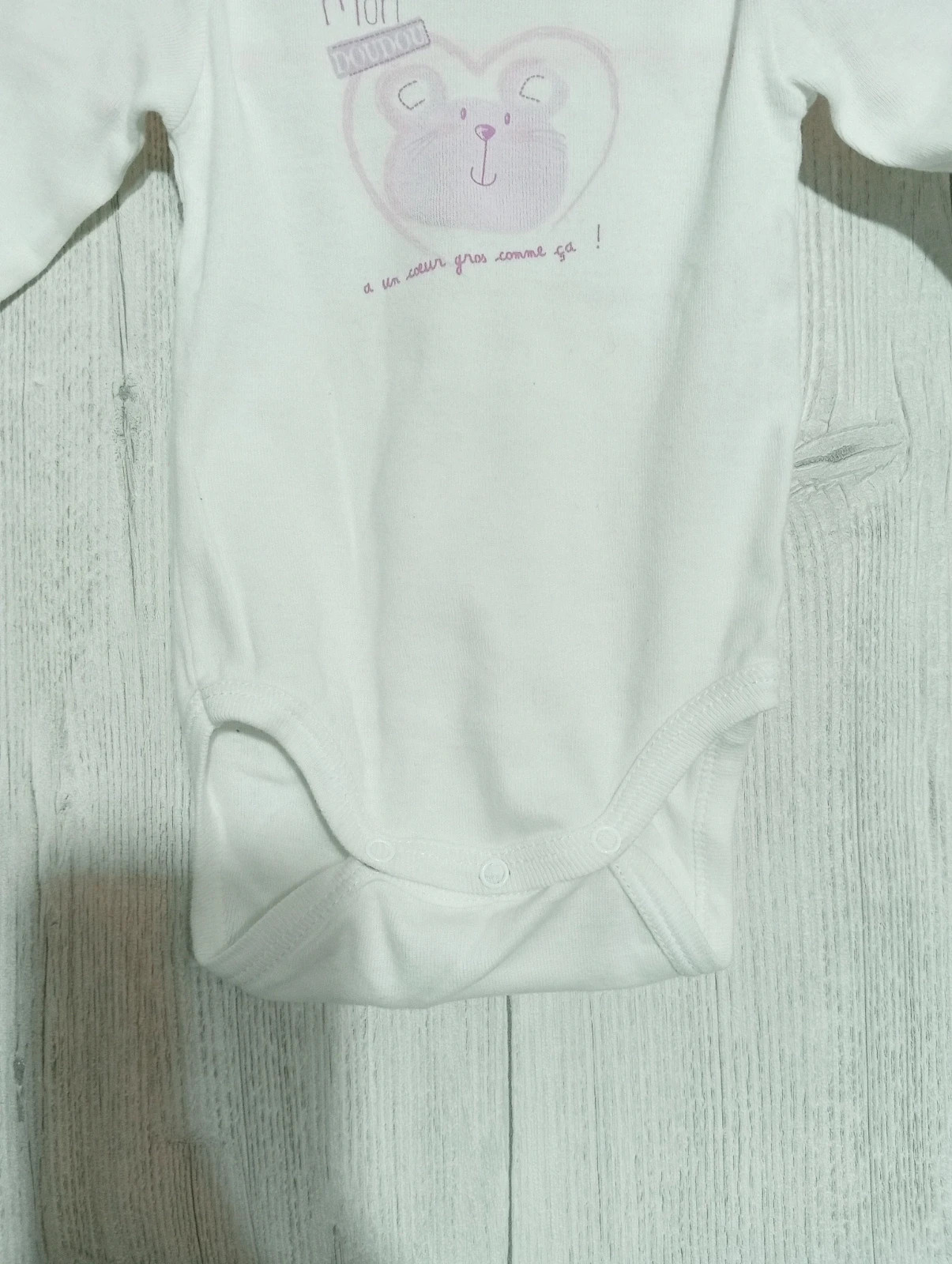 Bodies fille - Taille 3 mois- influx - couleur blanc et rose – Influx – taille 3-6 mois / 62 cm 3