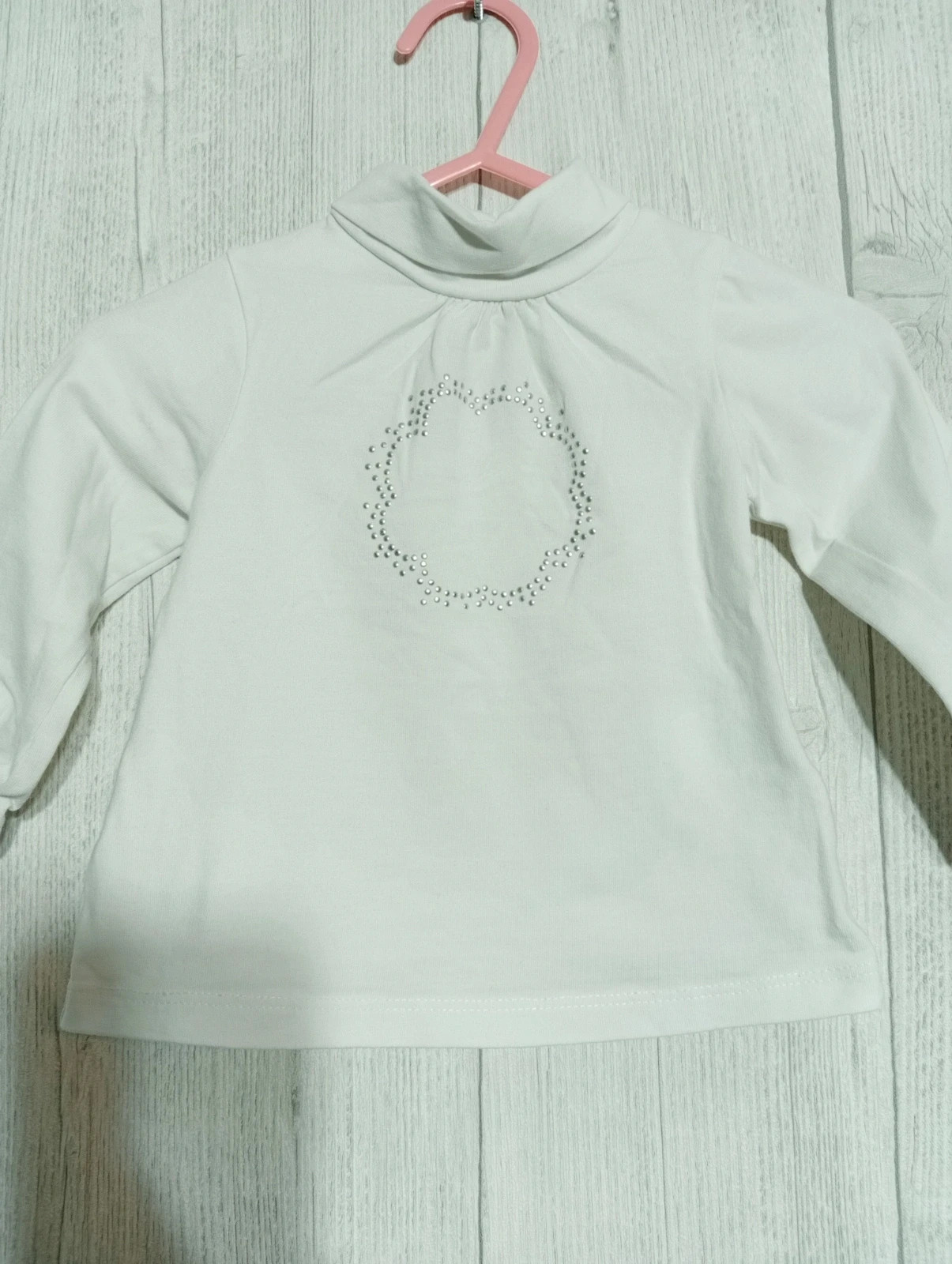 Pull à col roule fille - Taille 6 mois ( 67 cm) - obaibi - couleur blanc et argente – Obaïbi – taille 6-9 mois / 68 cm 2