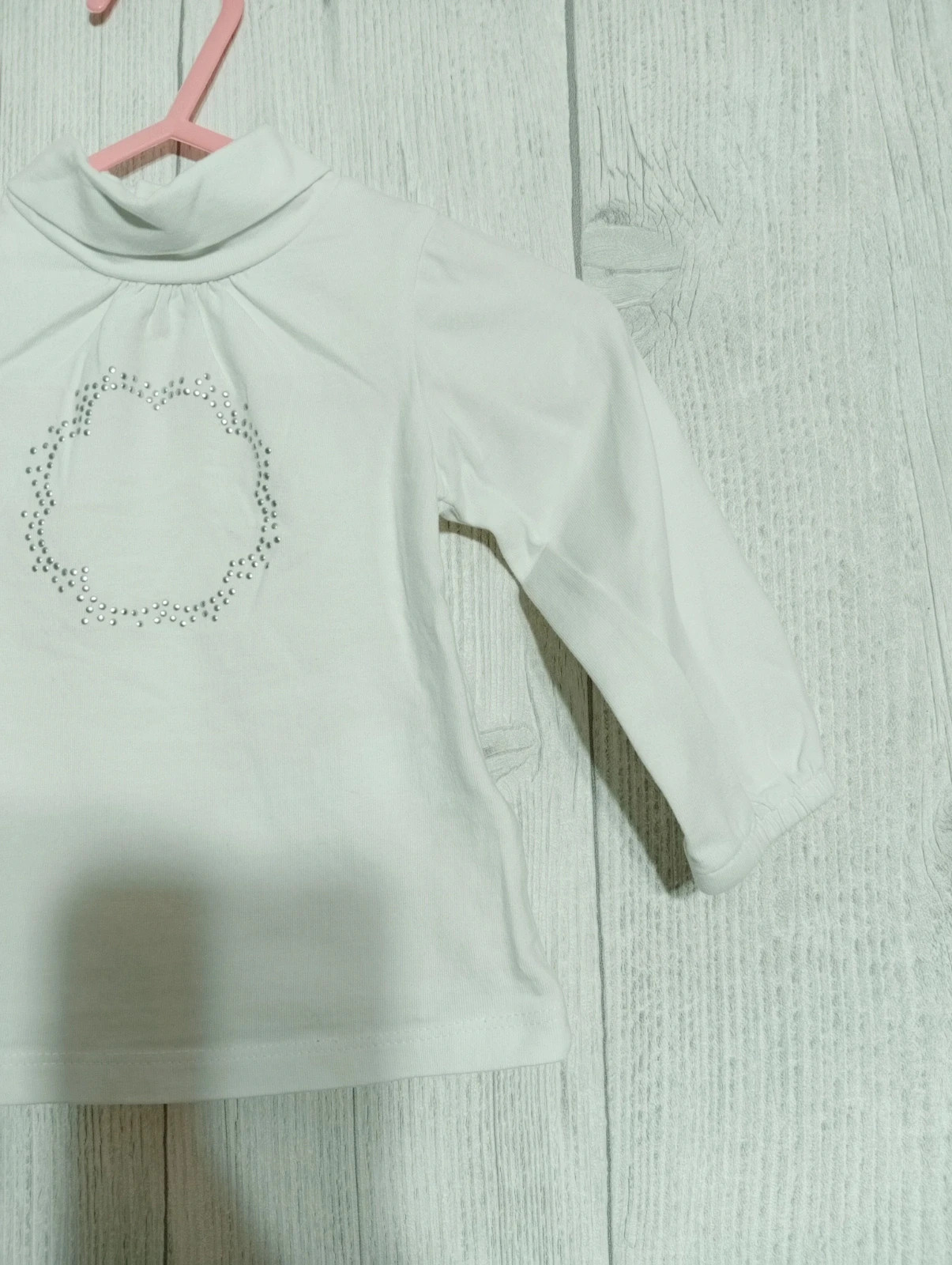 Pull à col roule fille - Taille 6 mois ( 67 cm) - obaibi - couleur blanc et argente – Obaïbi – taille 6-9 mois / 68 cm 4
