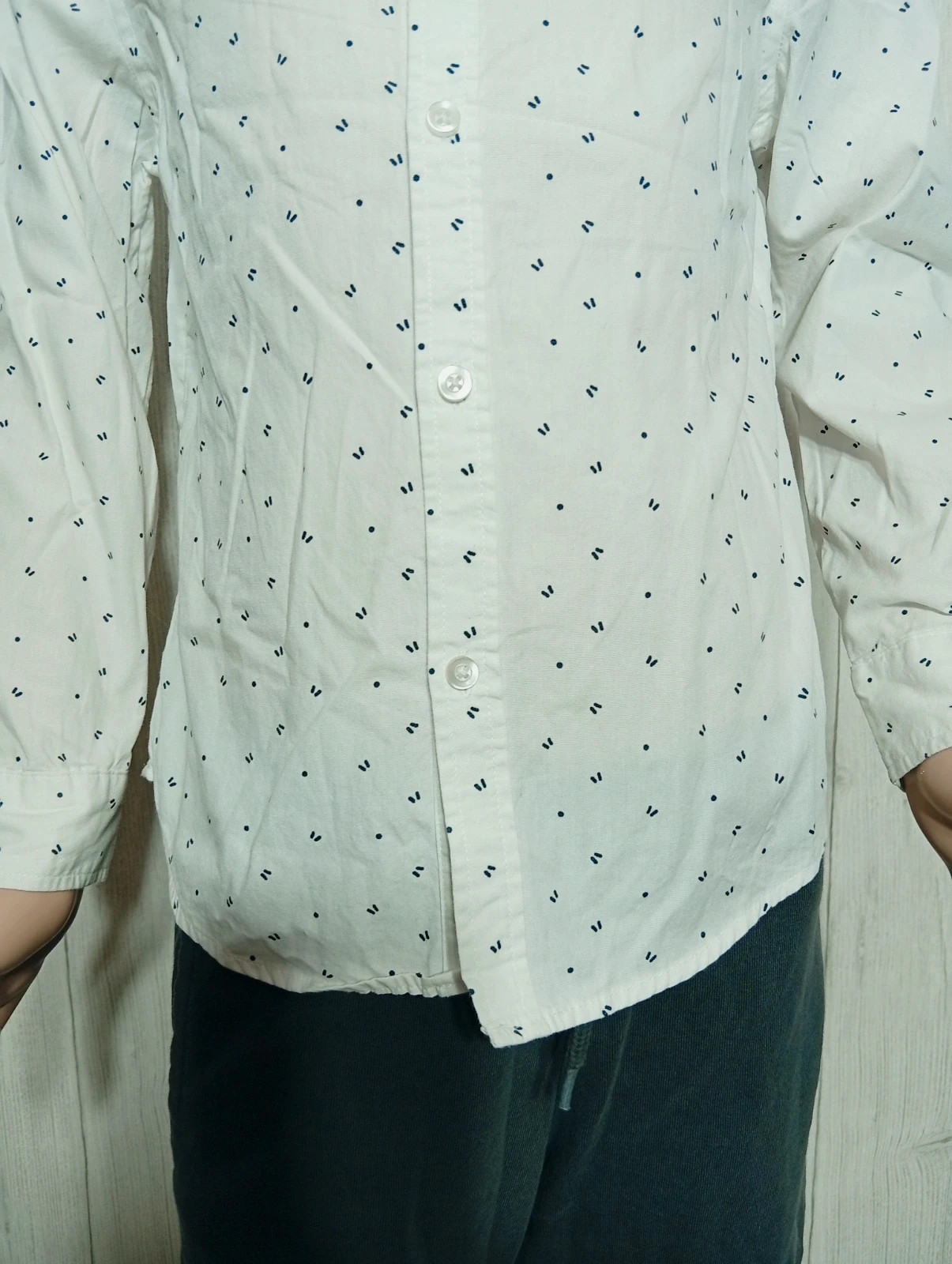 Chemise garcon - Taille 8 ans (126/131 cm) - kiabi - couleur blanc et noir – Kiabi – taille 8 ans / 128 cm 3