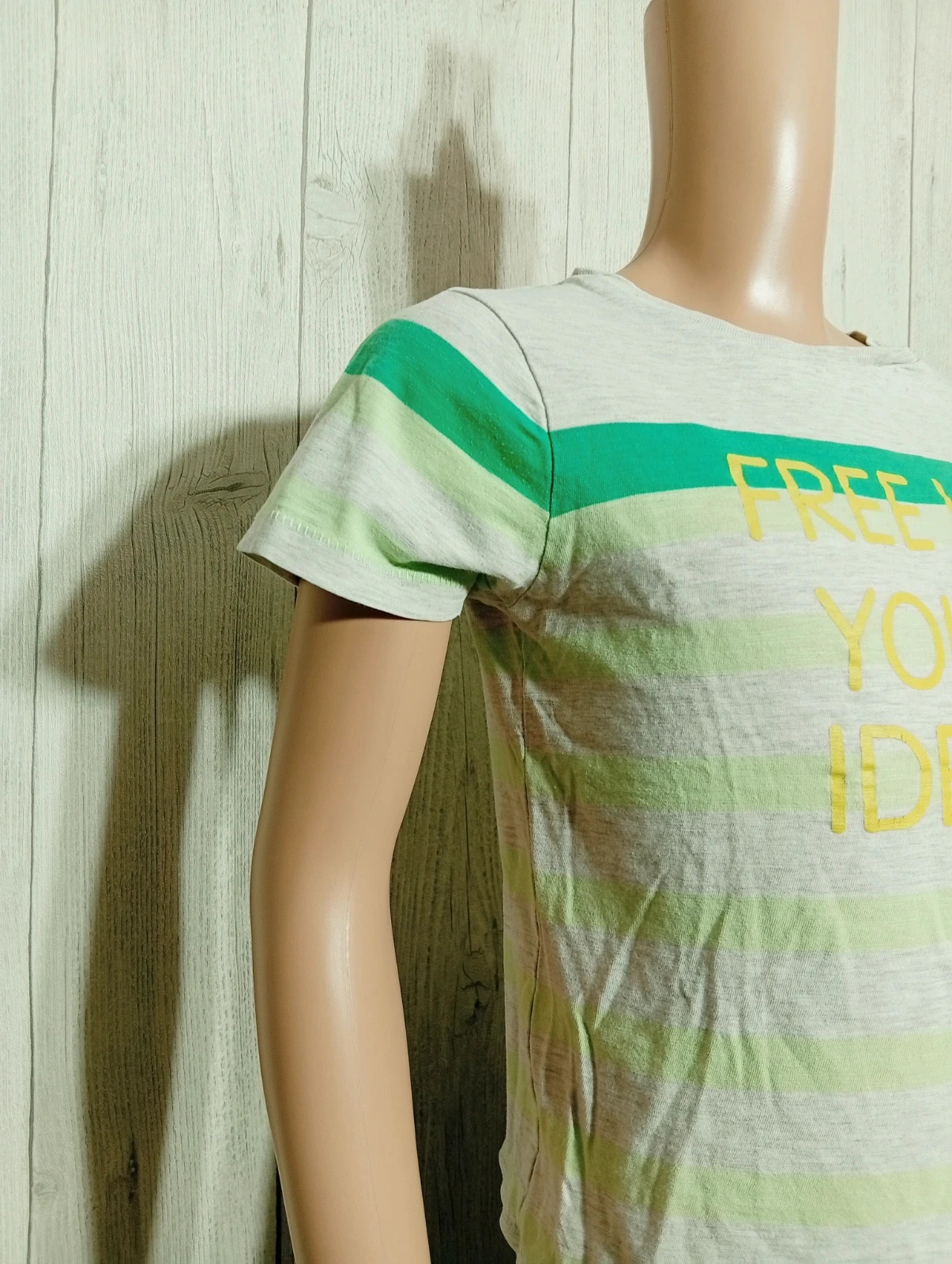 T-shirt manche courte garcon- taille 8 ans (126 cm) -okaidi - couleur gris et vert – Okaïdi – taille 8 ans / 128 cm 4