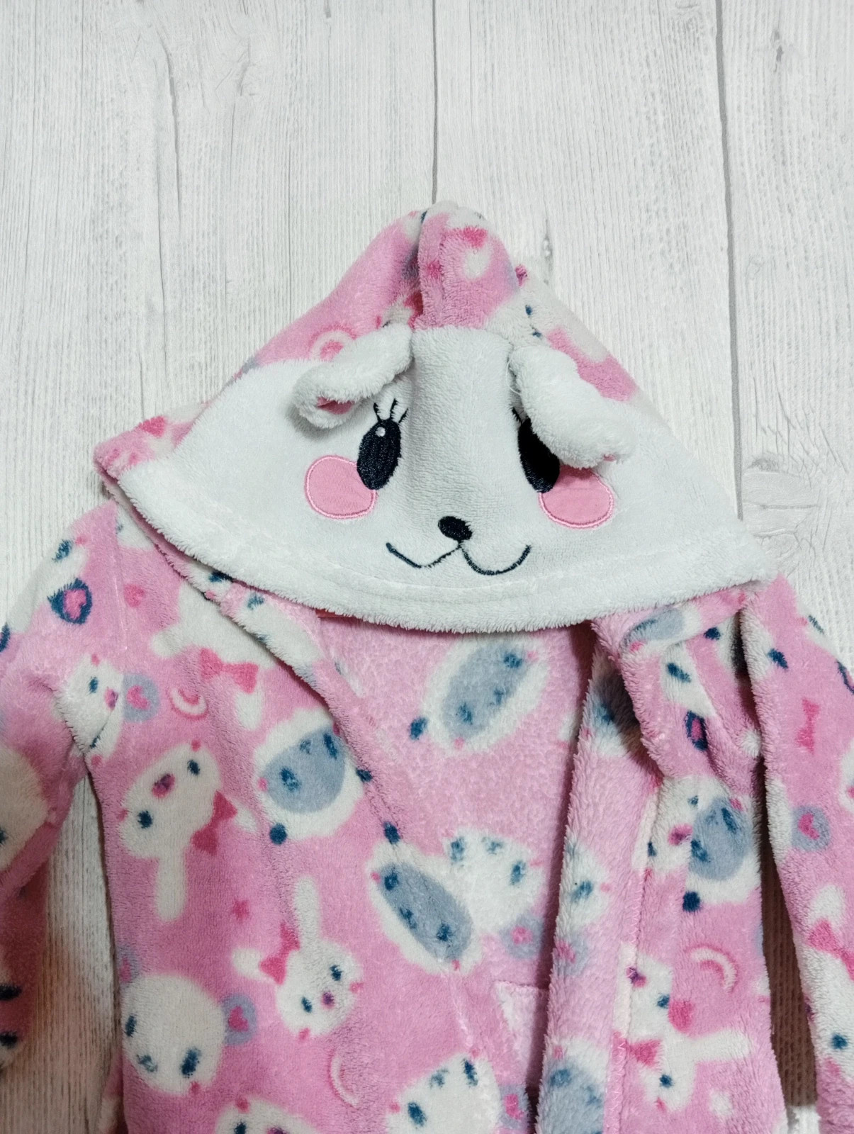 Peignoir fille - Taille 3/6 mois (62/66 cm) - couleur rose blanc – taille 3-6 mois / 62 cm 2