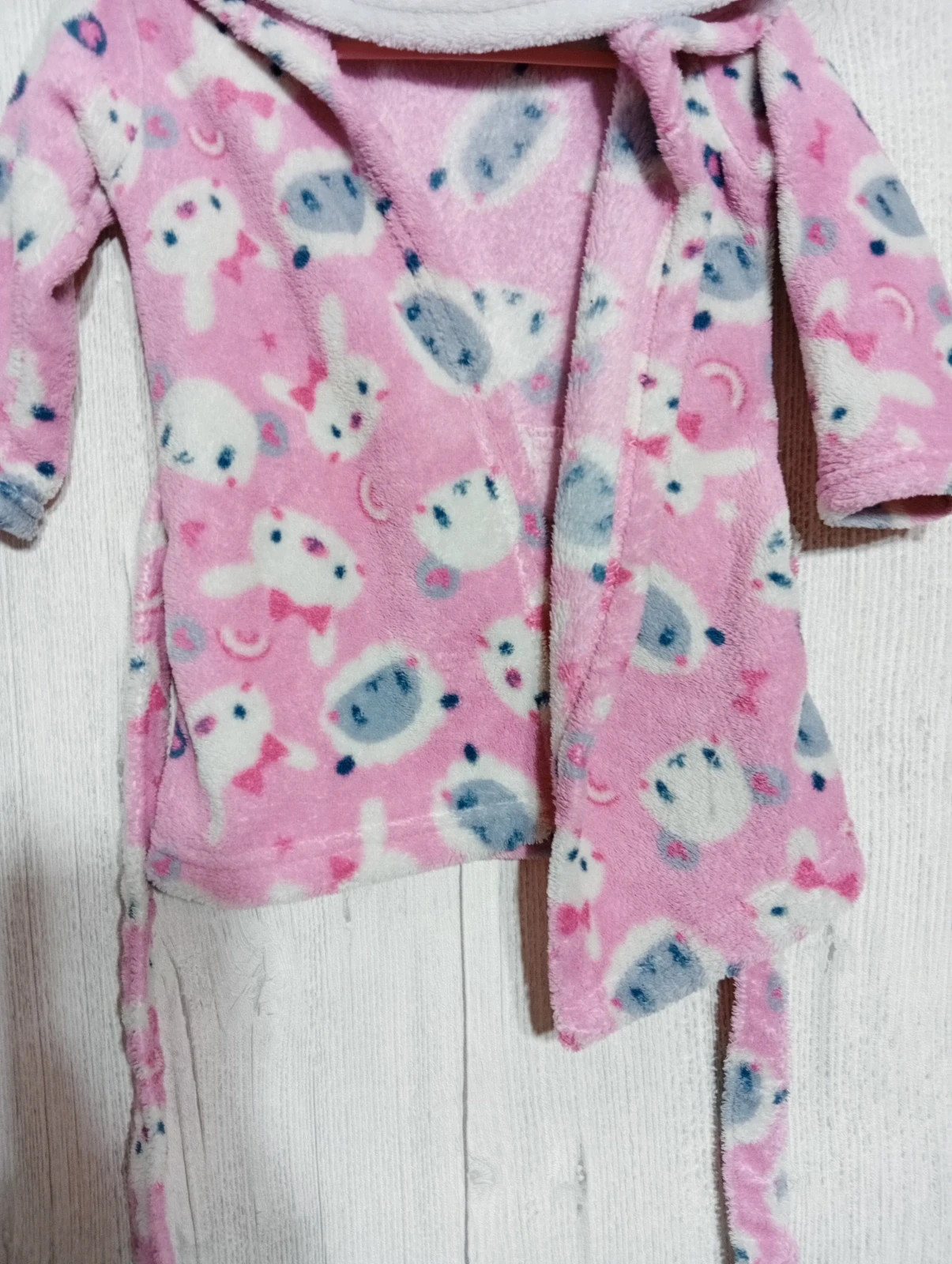 Peignoir fille - Taille 3/6 mois (62/66 cm) - couleur rose blanc – taille 3-6 mois / 62 cm 3