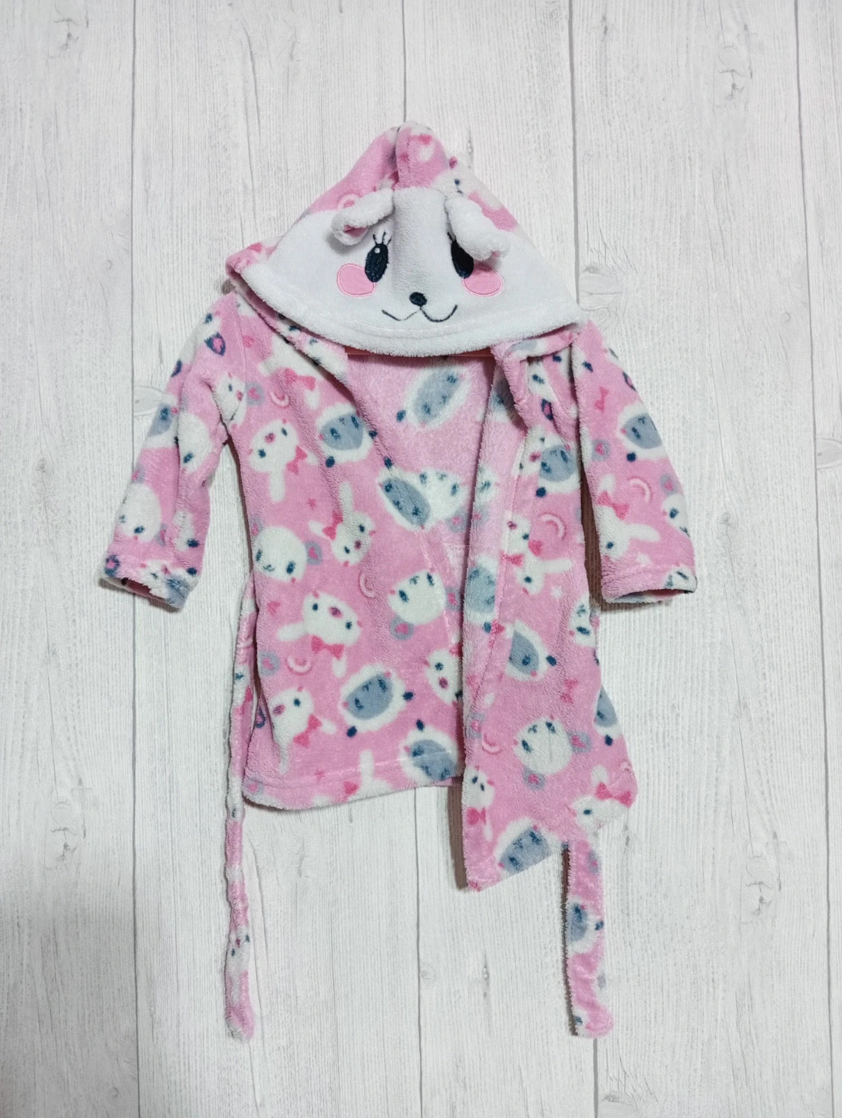 Peignoir fille - Taille 3/6 mois (62/66 cm) - couleur rose blanc – taille 3-6 mois / 62 cm