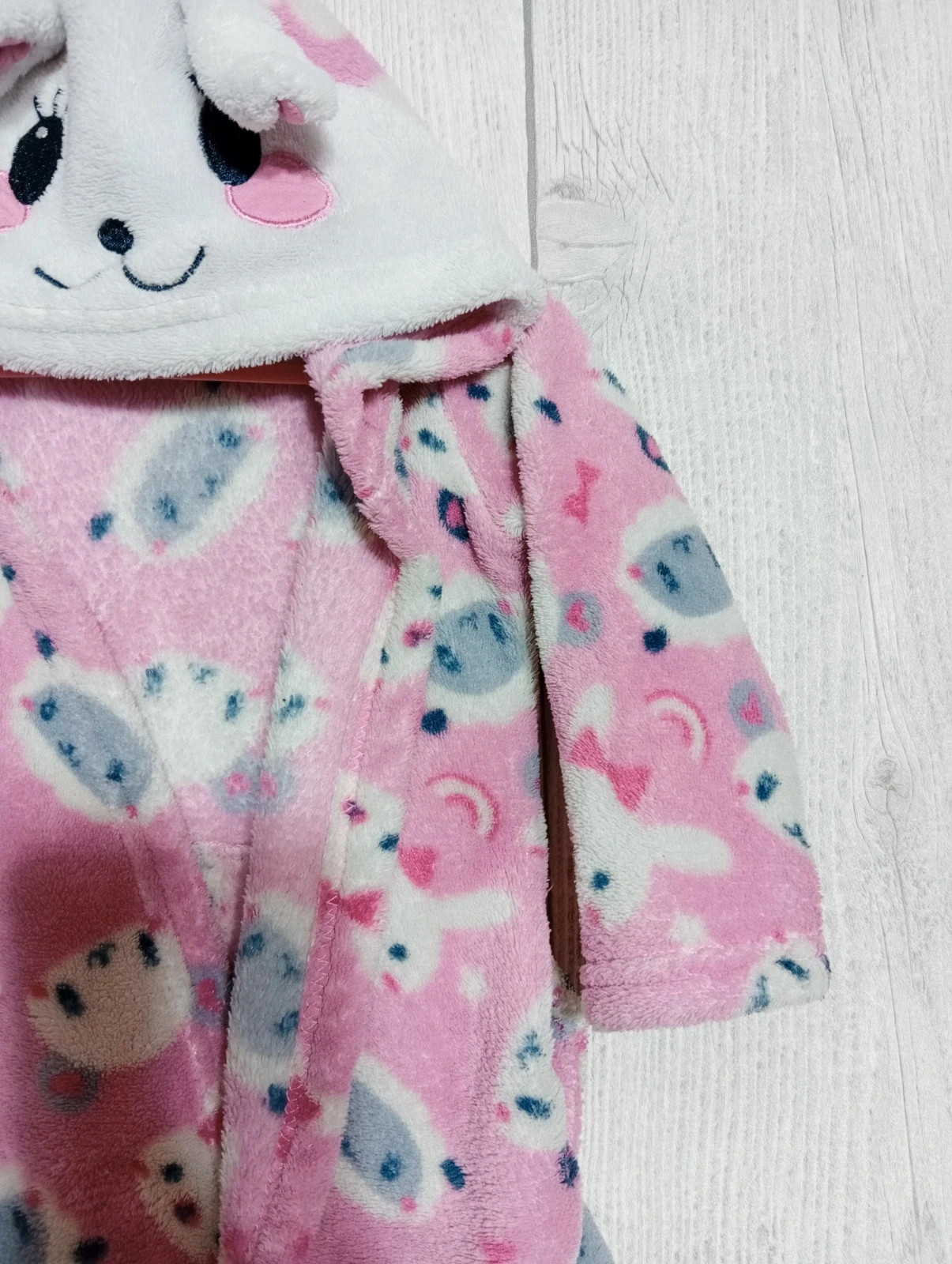 Peignoir fille - Taille 3/6 mois (62/66 cm) - couleur rose blanc – taille 3-6 mois / 62 cm 5