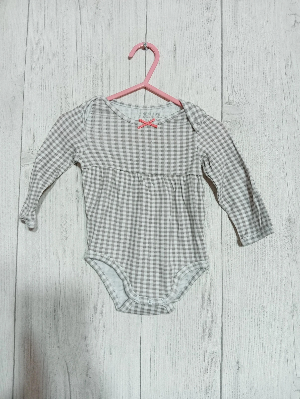 Bodies fille - Taille 12 mois ( 74 cm) - tape a loeil - Couleur gros et blanc