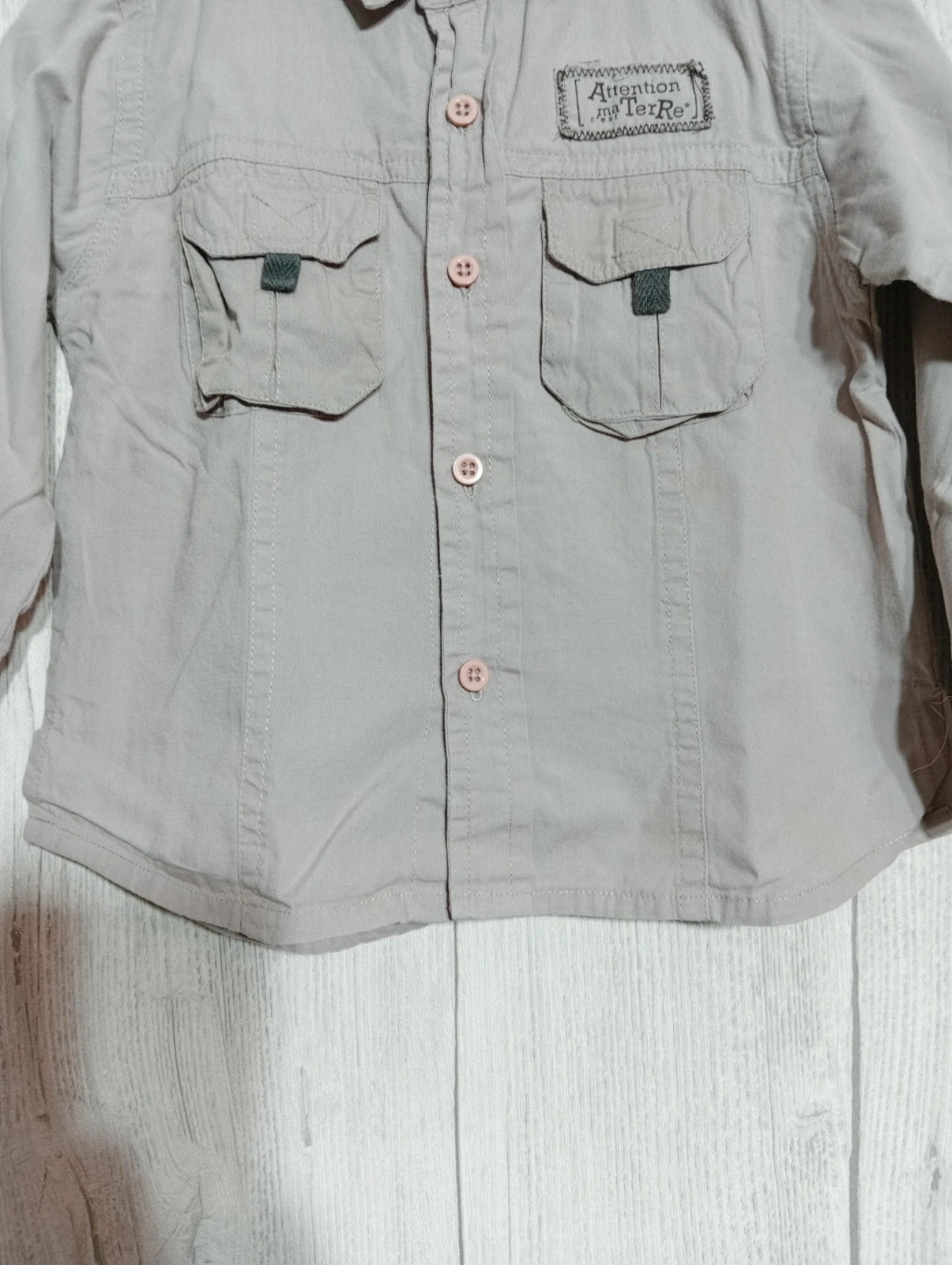 Chemise garcon- taille 2 ans - Couleur gris – taille 24-36 mois / 92 cm 3