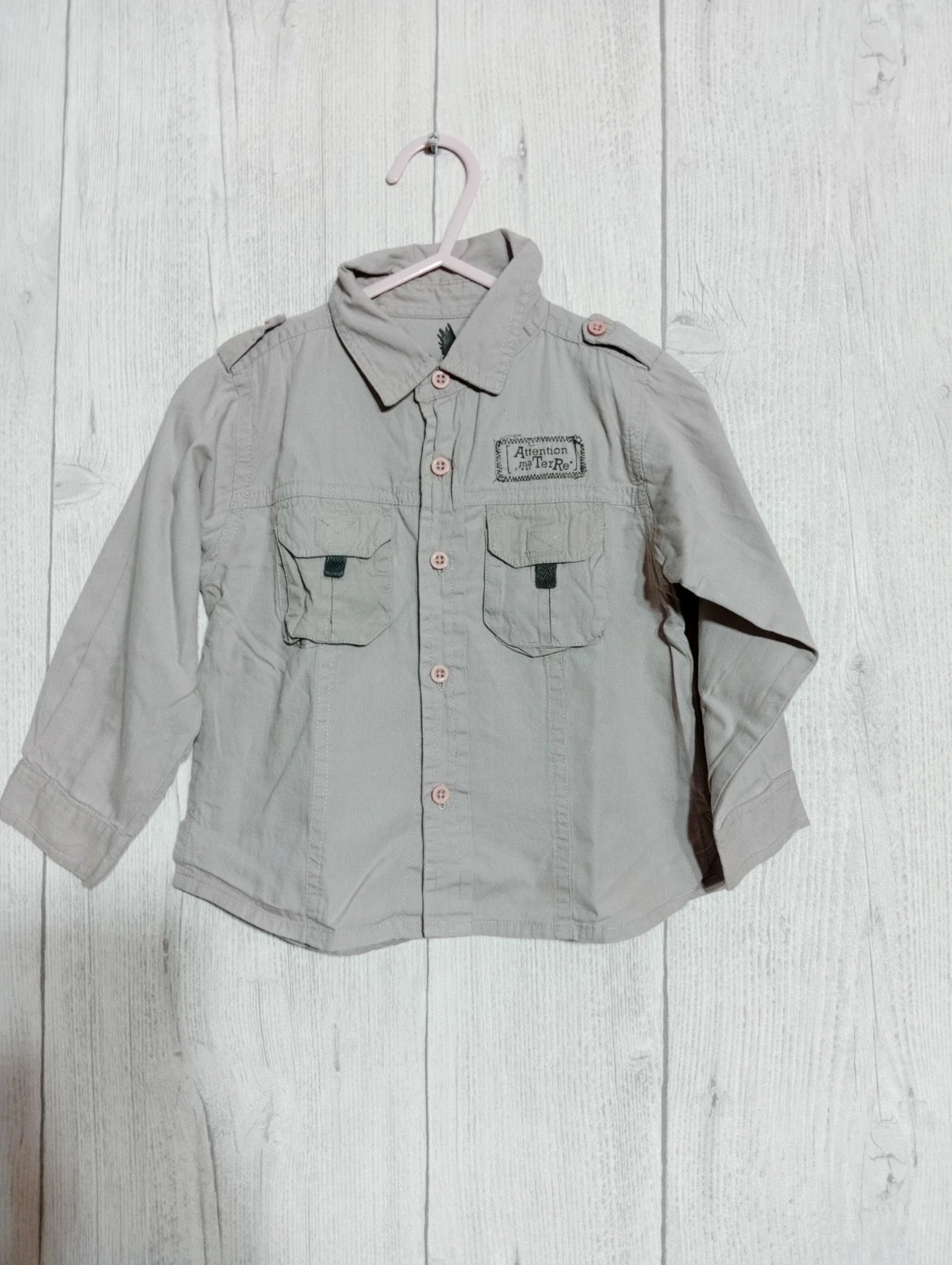 Chemise garcon- taille 2 ans - Couleur gris – taille 24-36 mois / 92 cm