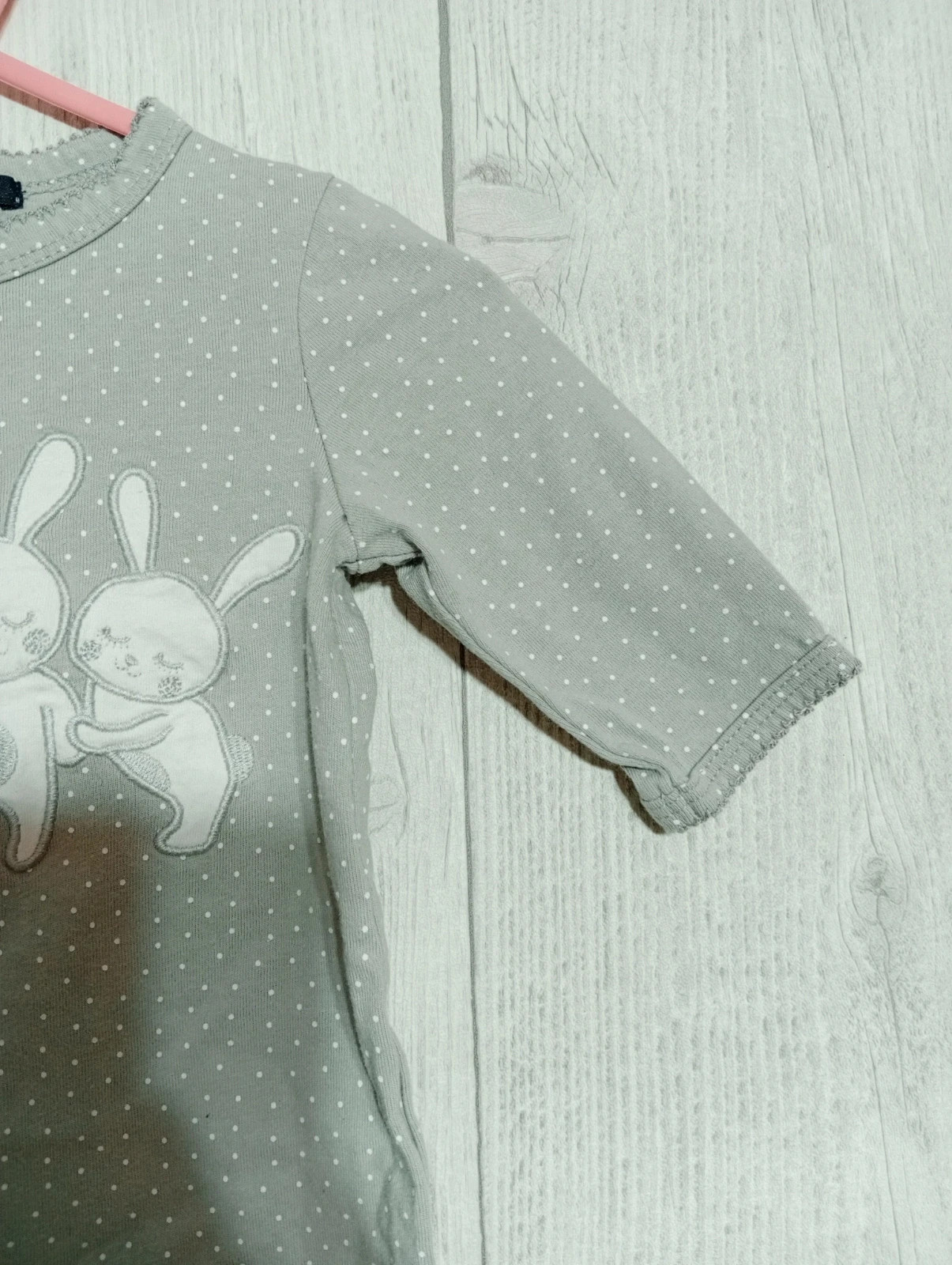 Pyjama 1 pièce fille - Taille 3 mois (56/62 cm) - kiabi - couleur gris et blanc – Kiabi – taille 3-6 mois / 62 cm 5
