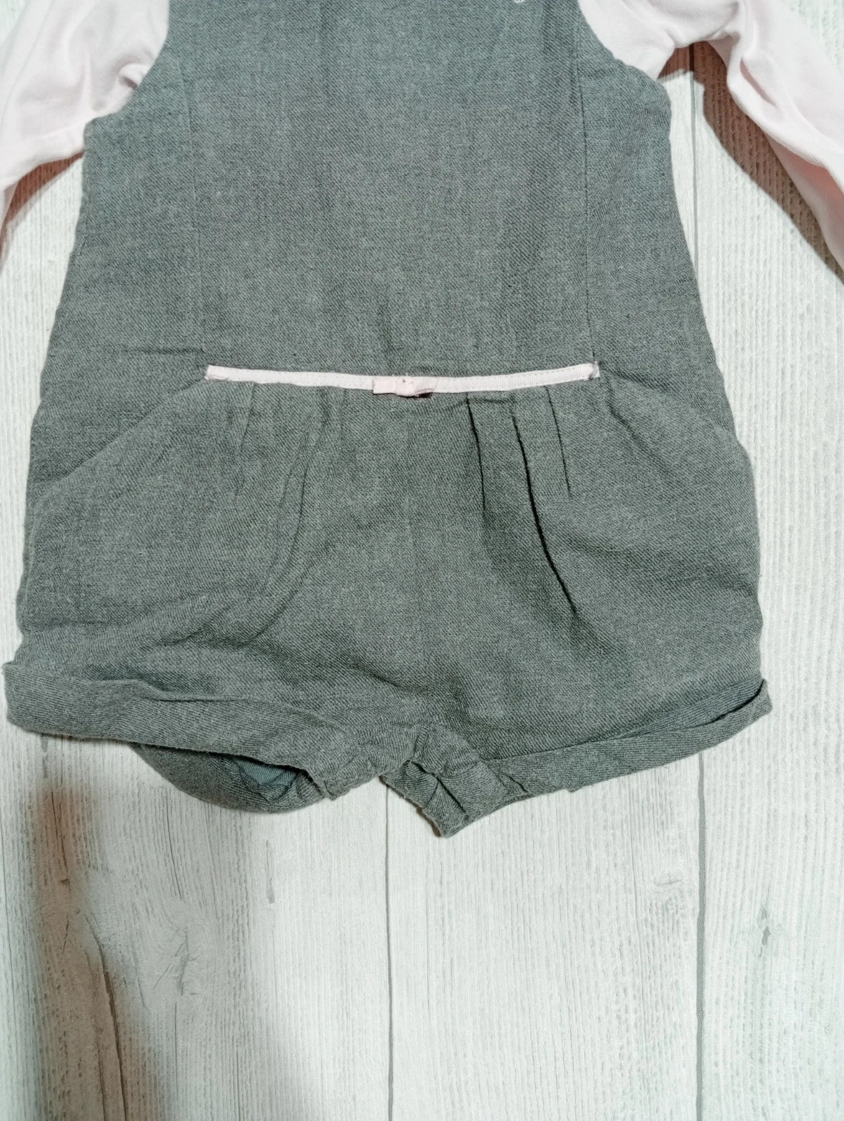Ensemble 2 pièces fille - Taille 6 mois ( 68 cm) - obaibi - couleur gris et rose – Obaïbi – taille 6-9 mois / 68 cm 3