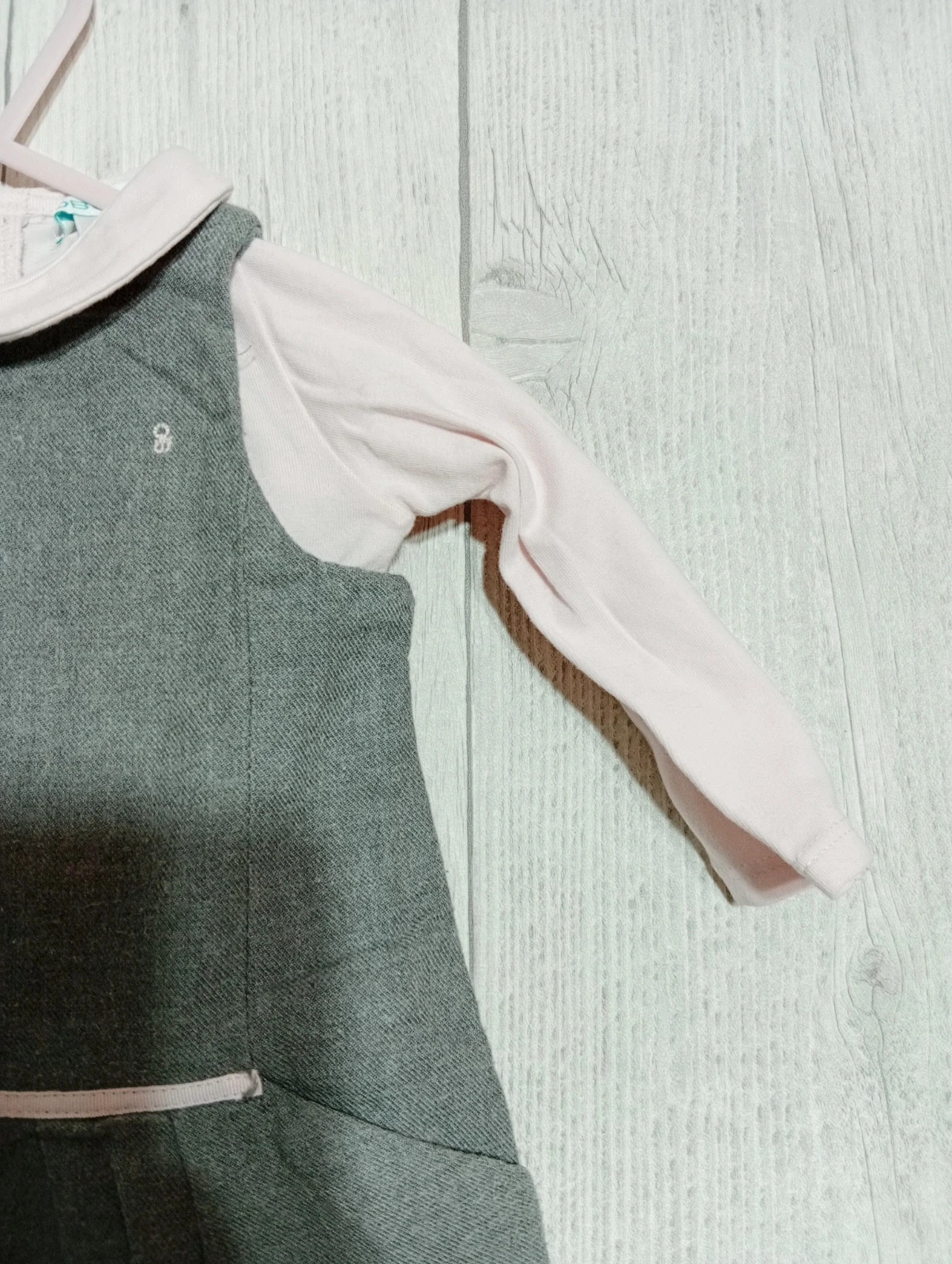 Ensemble 2 pièces fille - Taille 6 mois ( 68 cm) - obaibi - couleur gris et rose – Obaïbi – taille 6-9 mois / 68 cm 5