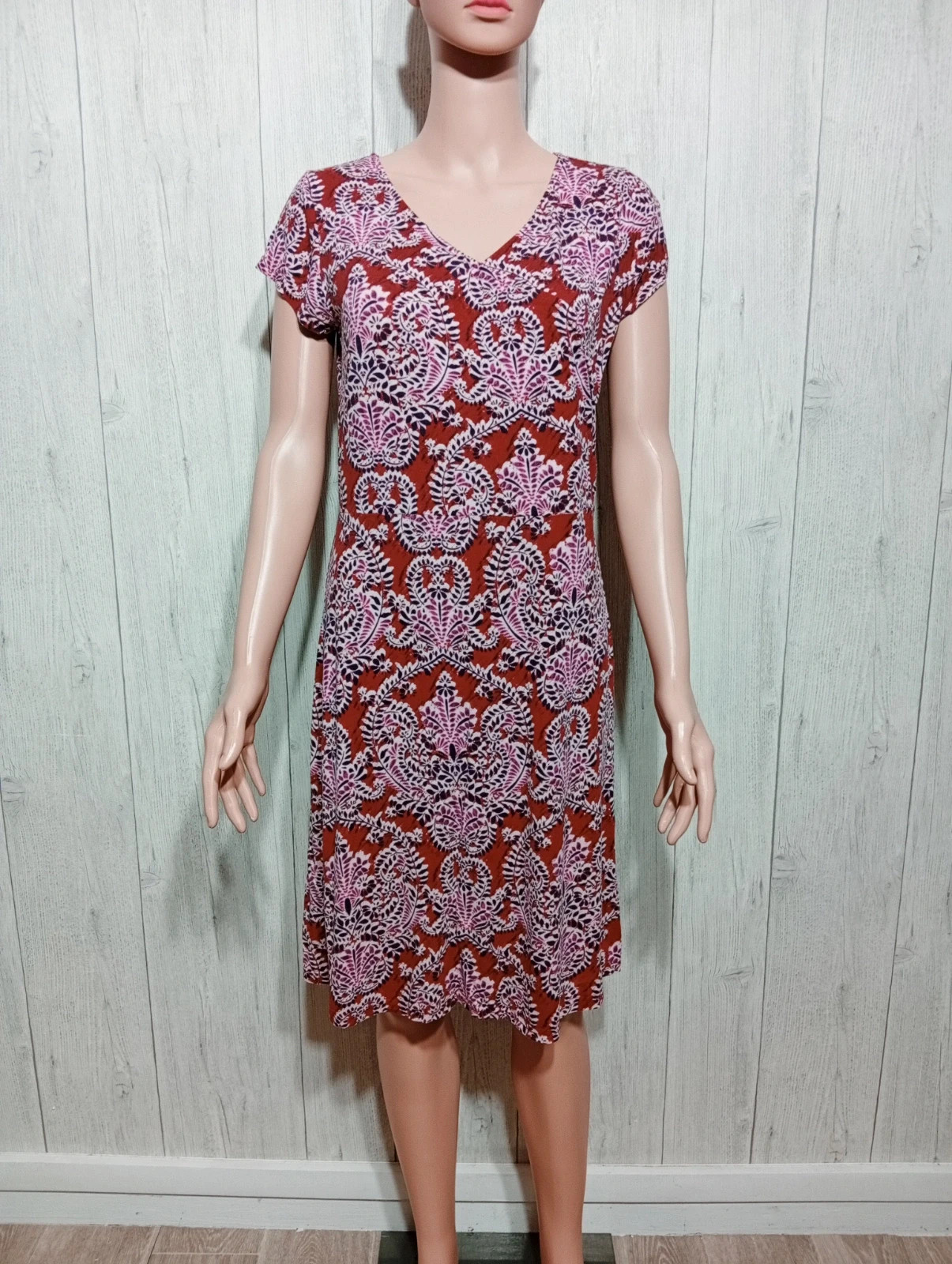 Robe femme- Taille M/38 - MS mode - couleur bordeaux et fushia