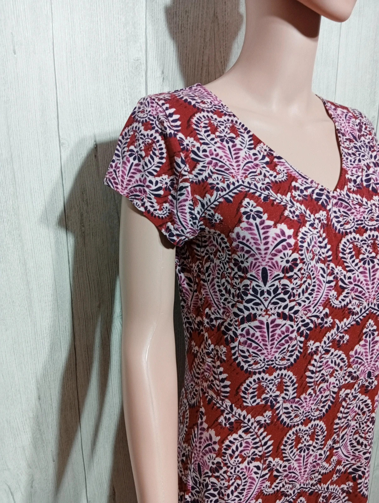 Robe femme- Taille M/38 - MS mode - couleur bordeaux et fushia – M&S Mode – taille M / 38 / 10 4