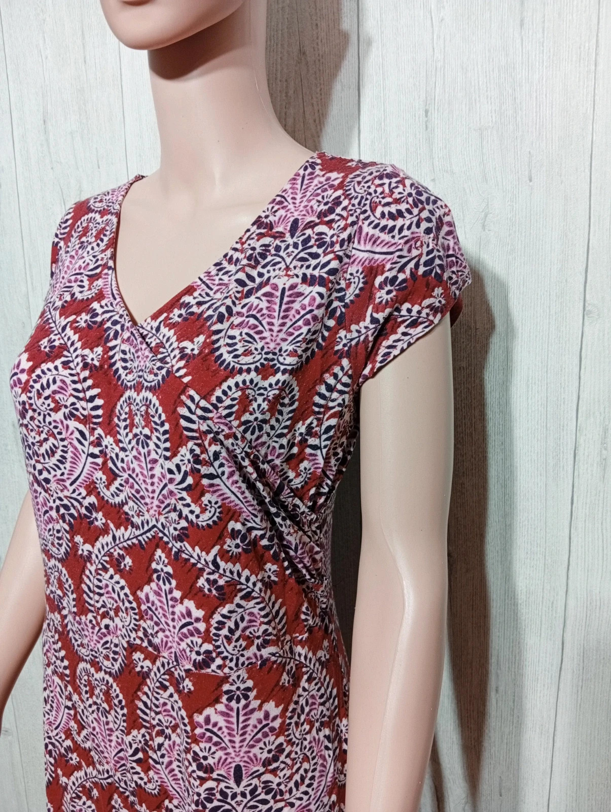 Robe femme- Taille M/38 - MS mode - couleur bordeaux et fushia – M&S Mode – taille M / 38 / 10 5