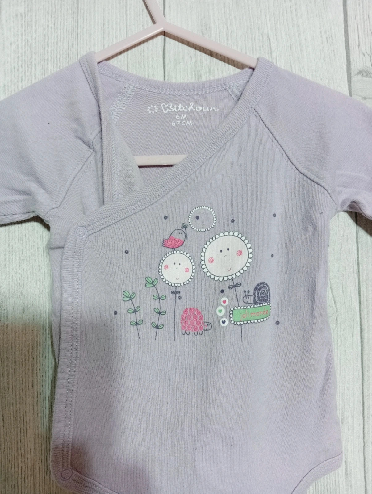 Bodies fille - Taille 6 mois ( 67 cm) - kitchoun - couleur lila – Kitchoun – taille 6-9 mois / 68 cm 2