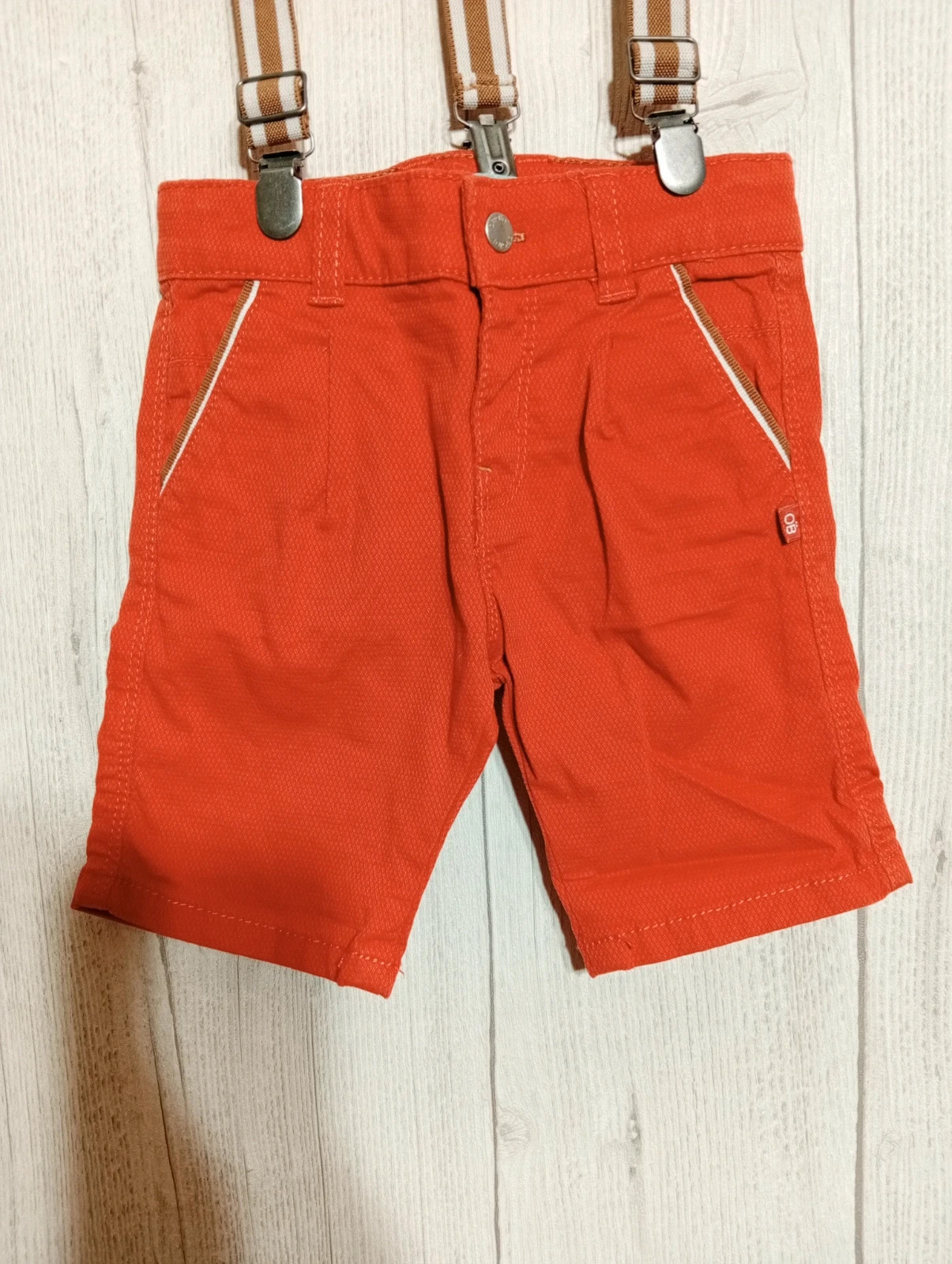 Short garçon- Taille 6 mois (68 cm) - obaibi - couleur corail – Obaïbi – taille 6-9 mois / 68 cm 3