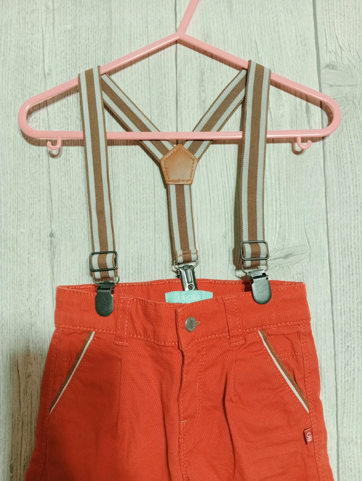 Short garçon- Taille 6 mois (68 cm) - obaibi - couleur corail – Obaïbi – taille 6-9 mois / 68 cm 2
