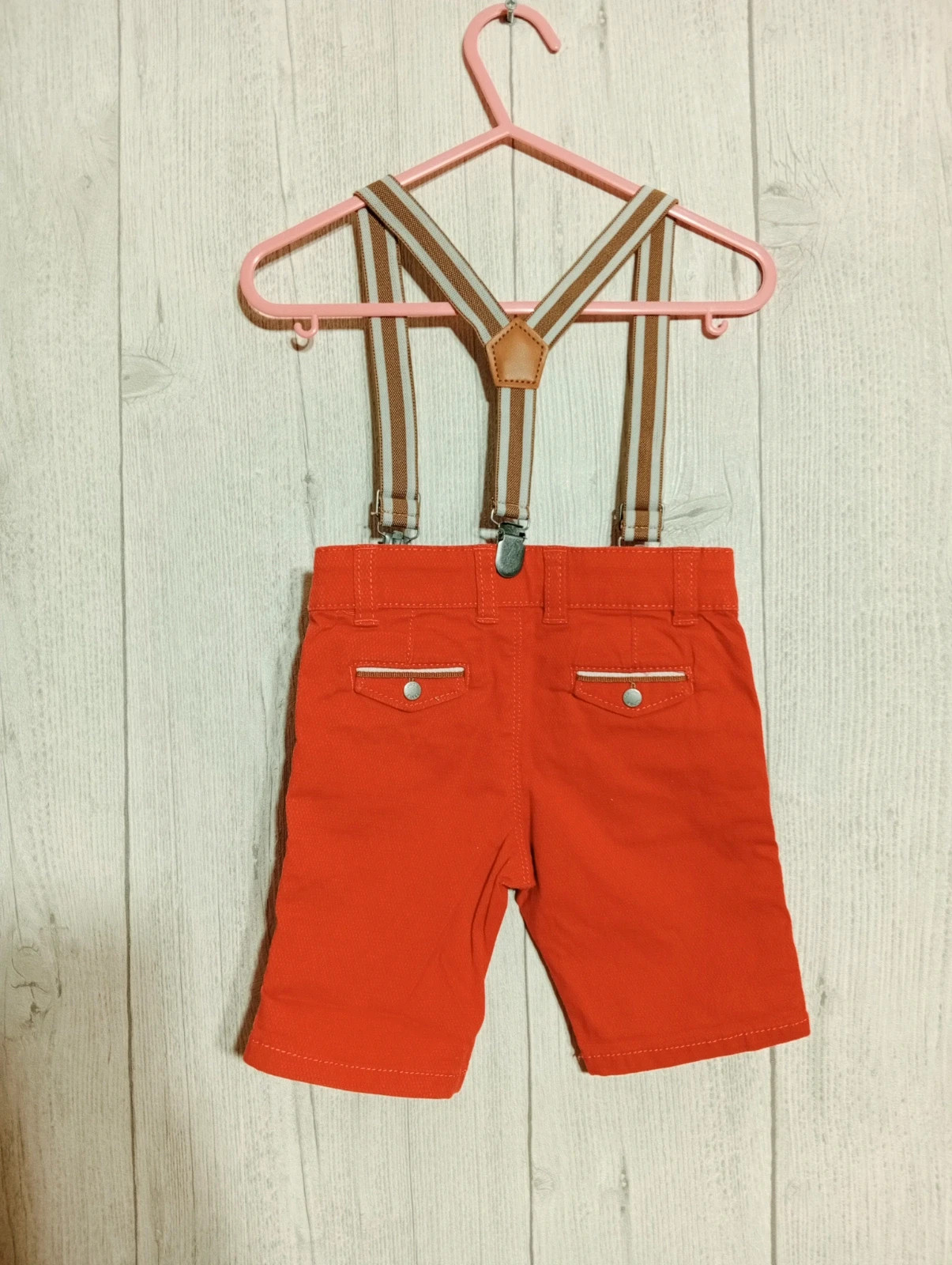 Short garçon- Taille 6 mois (68 cm) - obaibi - couleur corail – Obaïbi – taille 6-9 mois / 68 cm 4