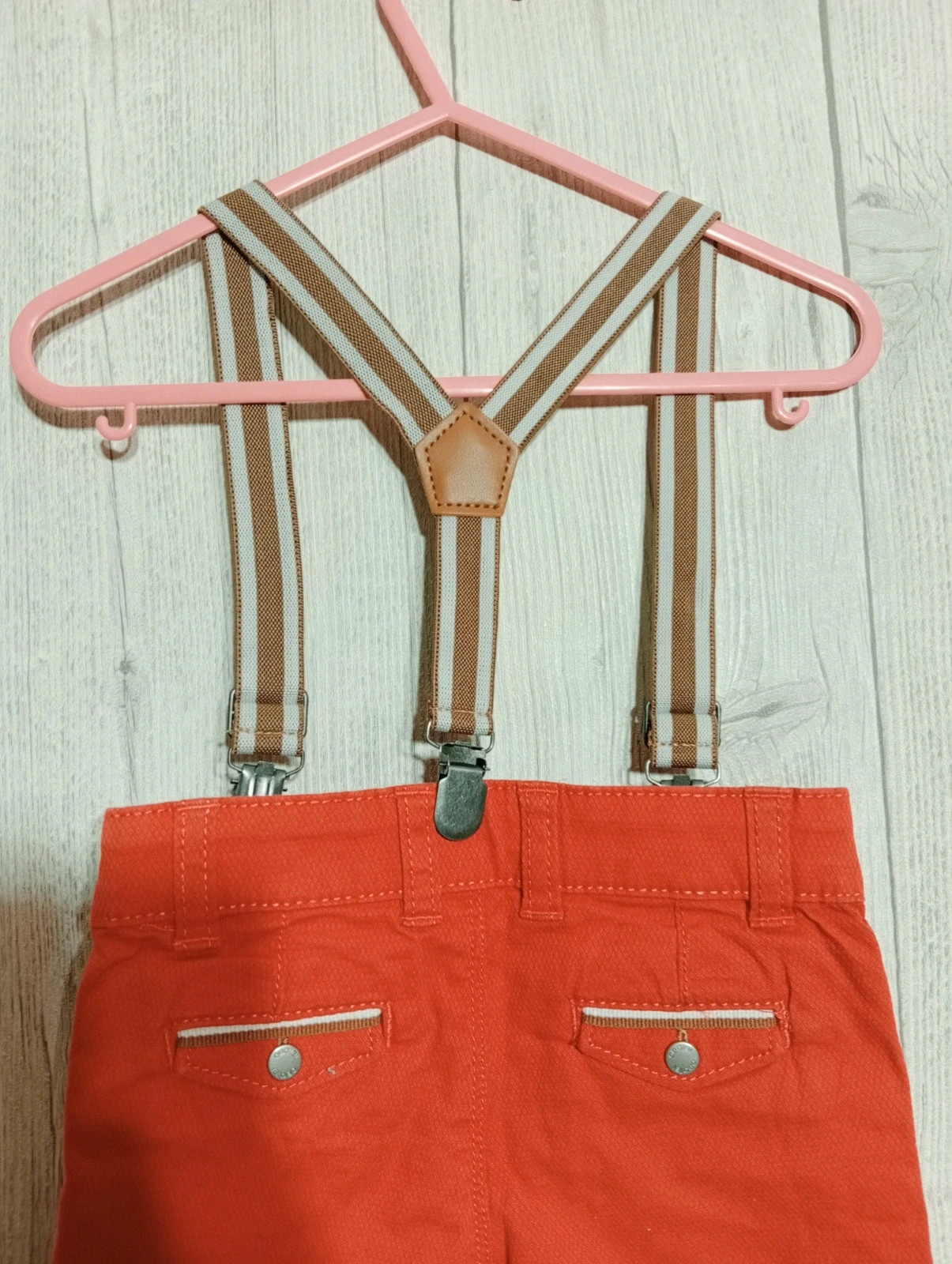 Short garçon- Taille 6 mois (68 cm) - obaibi - couleur corail – Obaïbi – taille 6-9 mois / 68 cm 5