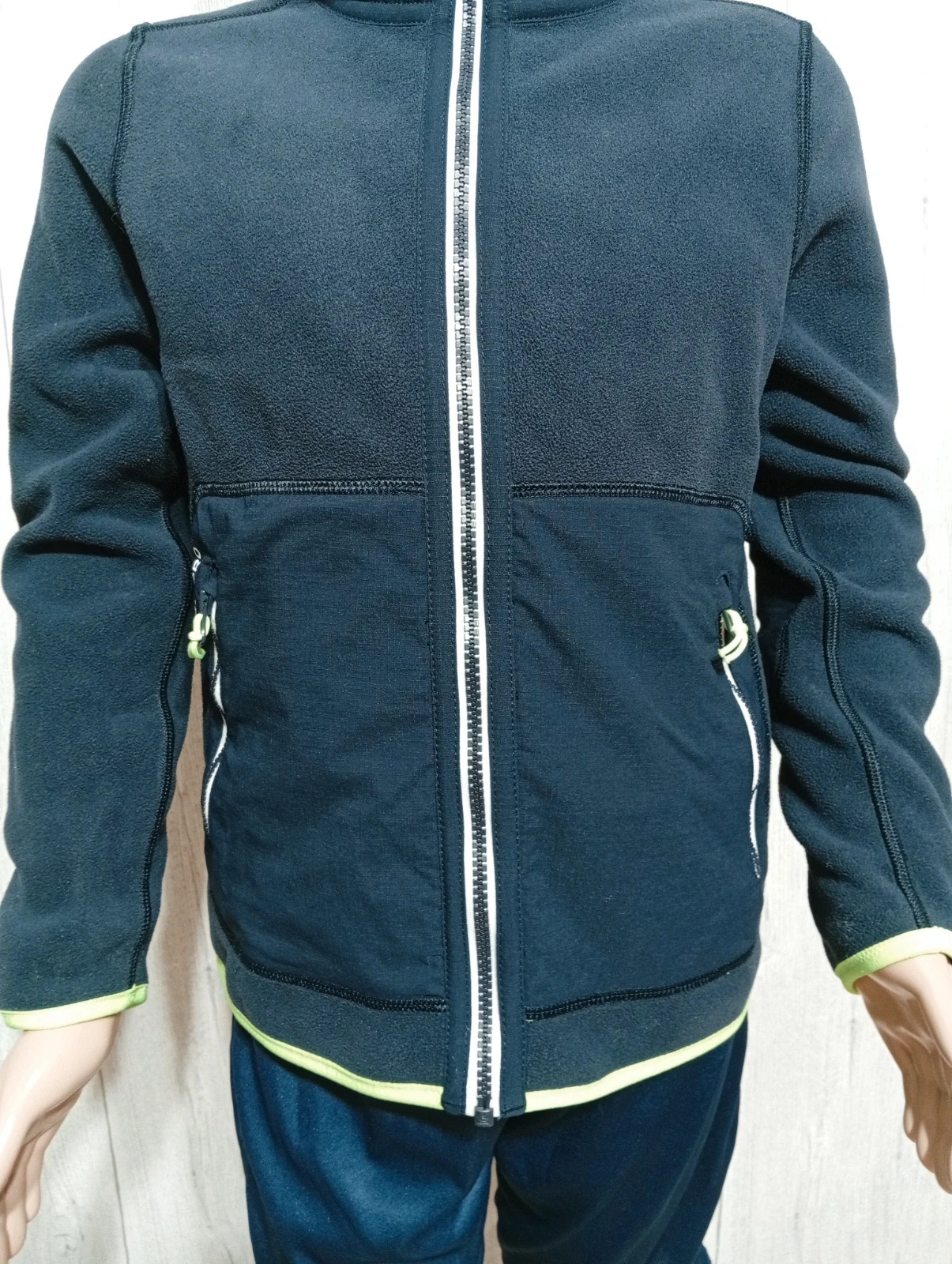 Veste polaire garcon - Taille 10 ans - tribord -couleur marine et jaune fluo – Tribord – taille 10 ans / 140 cm 3