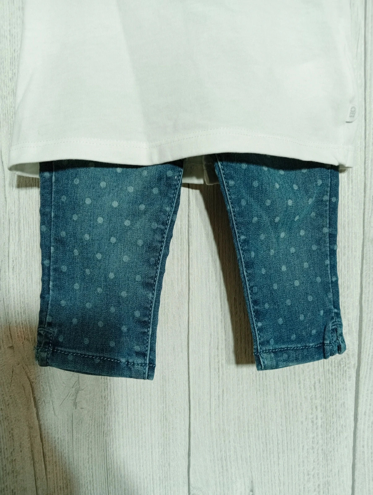 Ensemble 2 pièces fille - Taille 6 mois (68 cm) - obaibi- couleur marine et blanc – Obaïbi – taille 6-9 mois / 68 cm 3