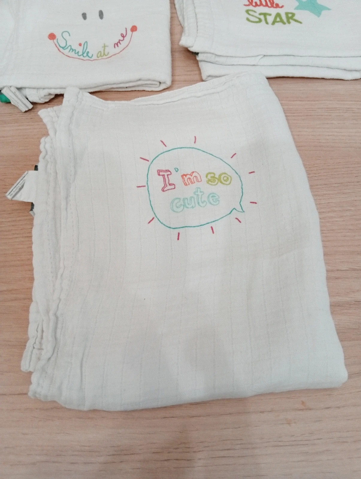 Lot de 3 langes - 70×70-premaman-couleur blanc – Premaman 4