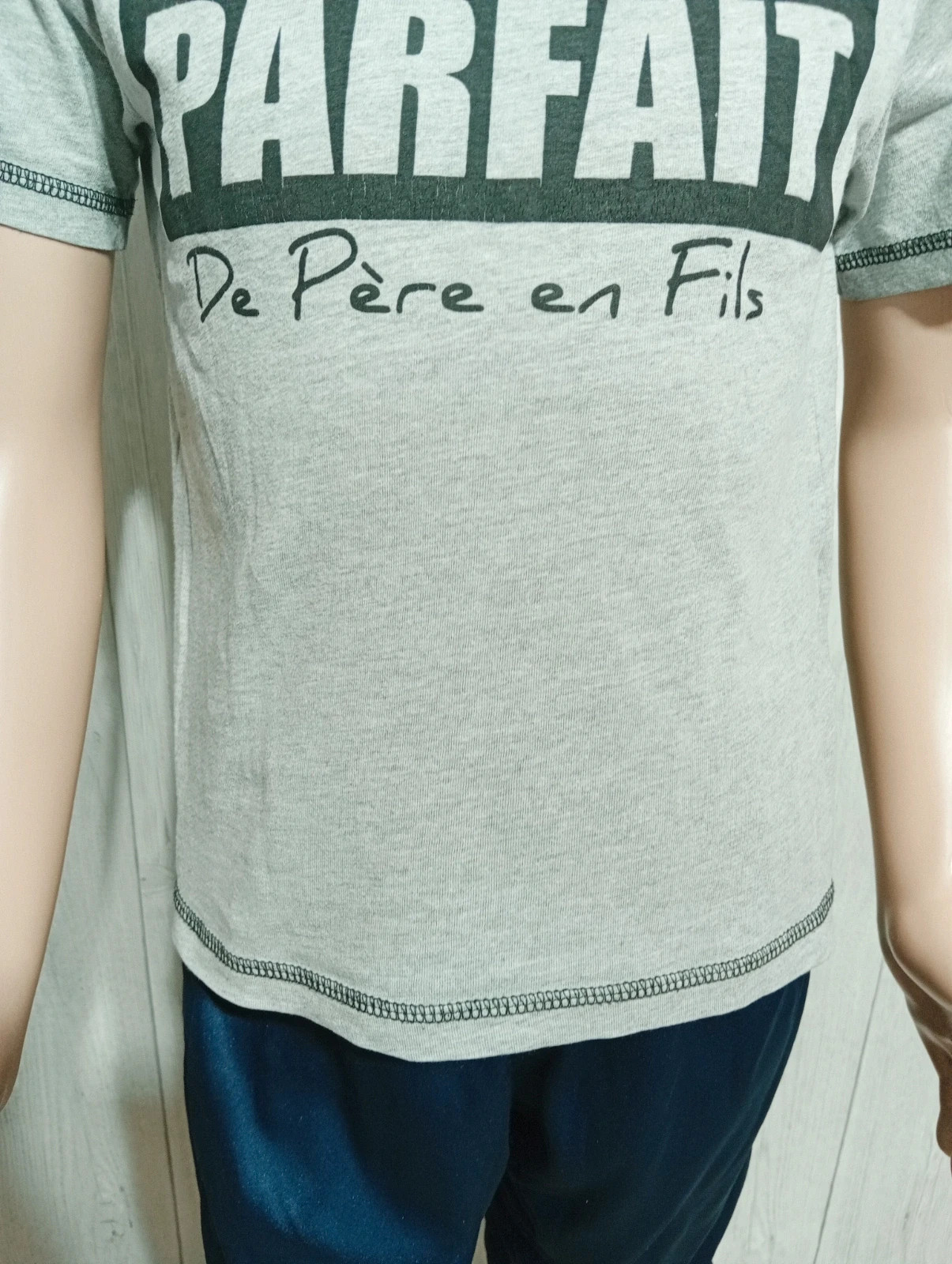 T-shirt manche courte garcon- taille 6 ans - tissaia - couleur gris et noir – Tissaia – taille 6 ans / 116 cm 3