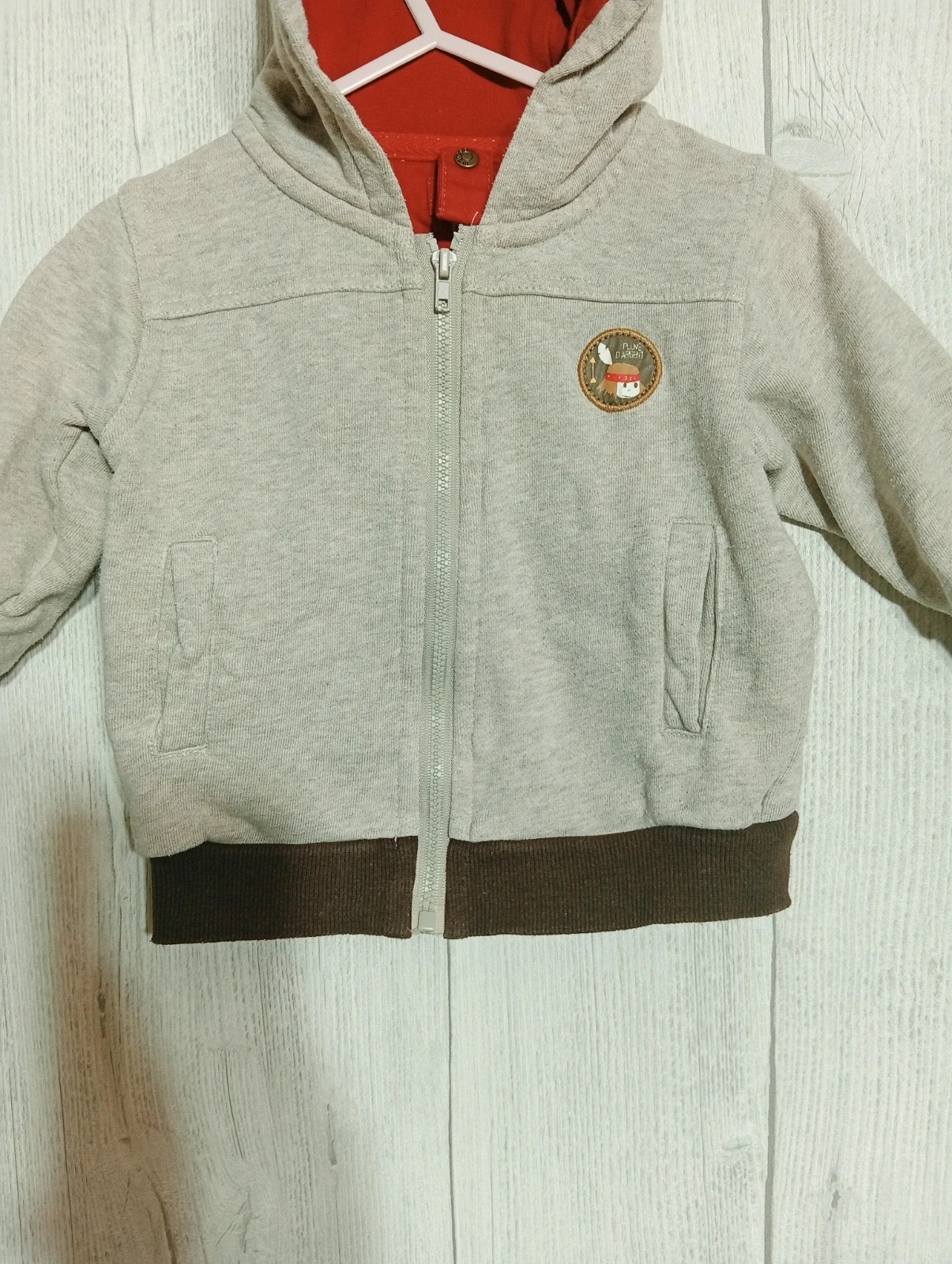 Gilet garcon - Taille 12 mois (74 cm) -marese- couleur gris et marron – Marese – taille 9-12 mois / 74 cm 3