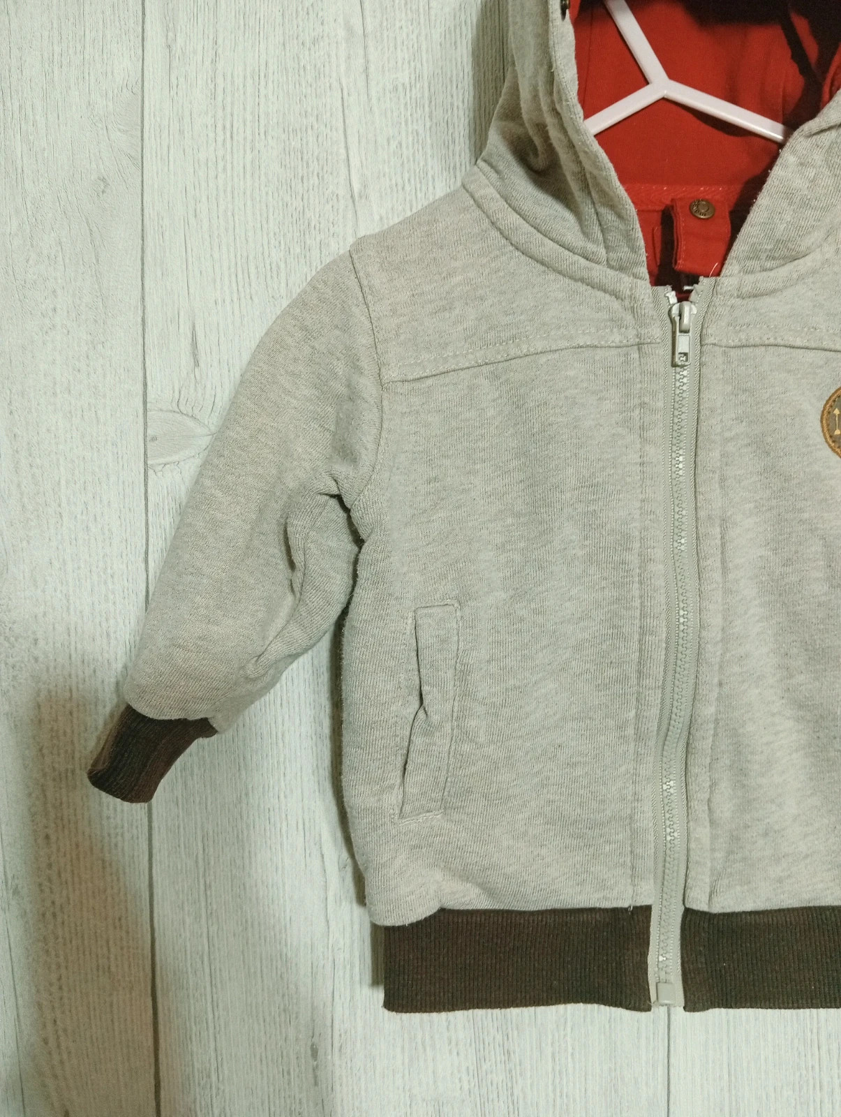 Gilet garcon - Taille 12 mois (74 cm) -marese- couleur gris et marron – Marese – taille 9-12 mois / 74 cm 4